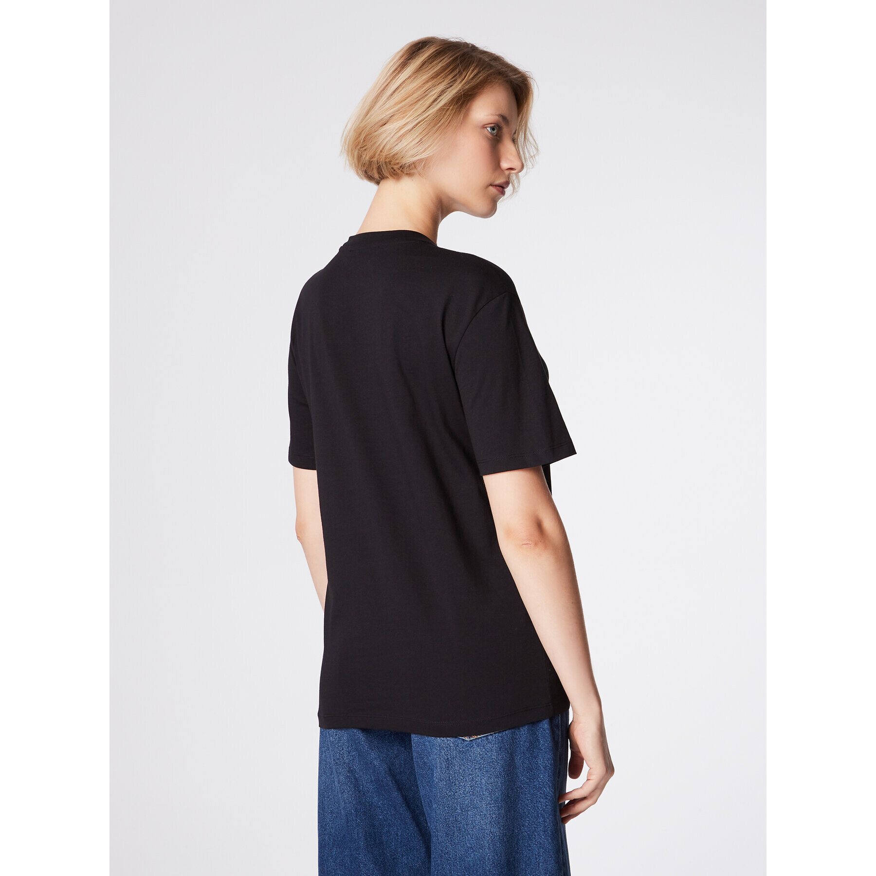 Simple Tricou TSD500-02 Negru Relaxed Fit - Pled.ro