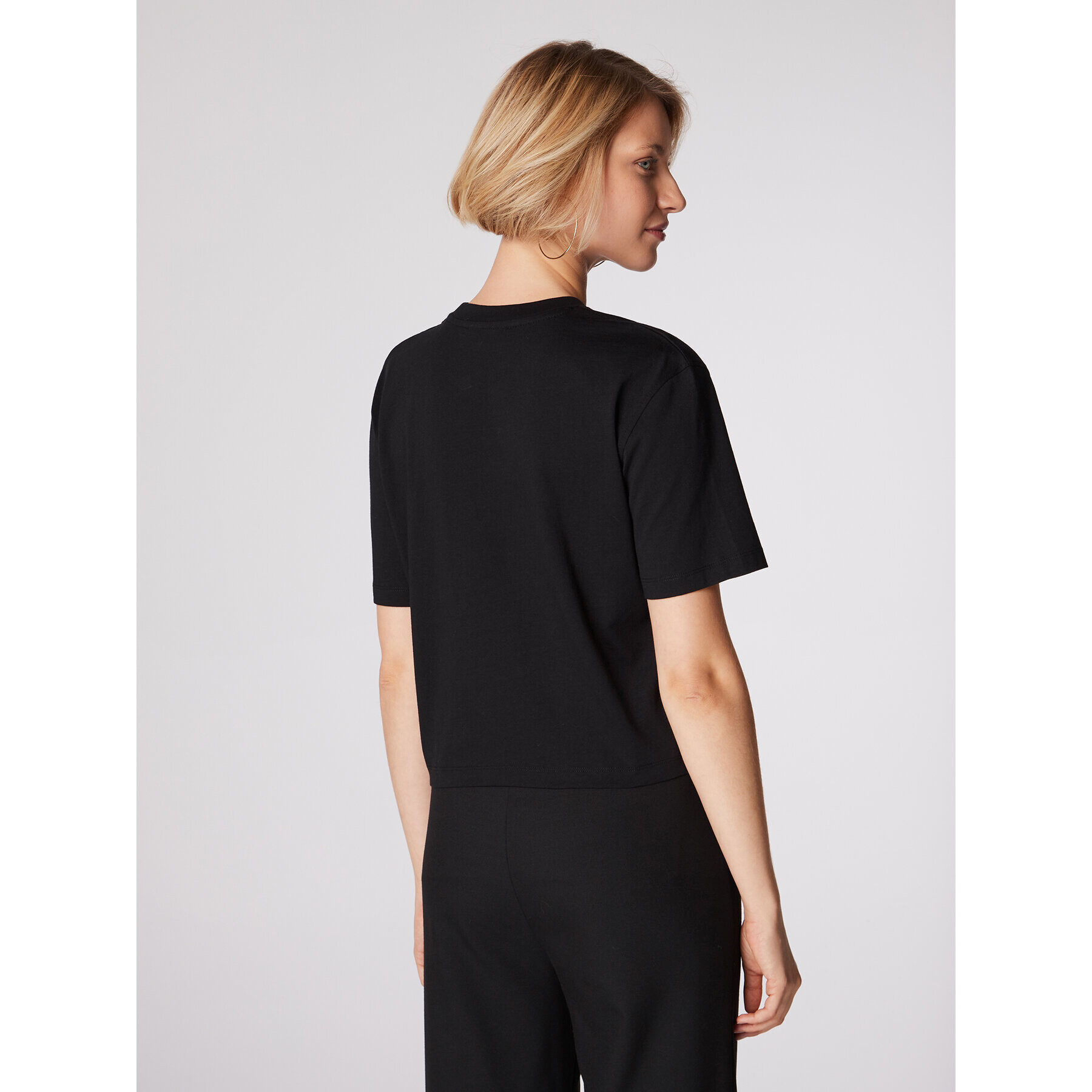 Simple Tricou TSD551-01 Negru Relaxed Fit - Pled.ro