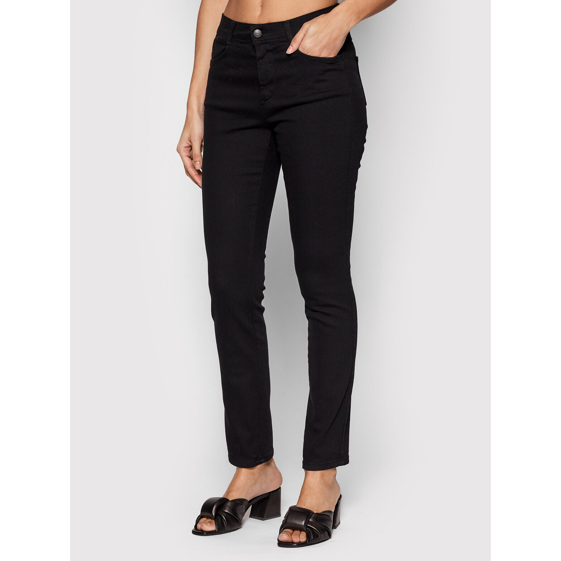 Sisley Blugi 4ATL57607 Negru Super Skinny Fit - Pled.ro