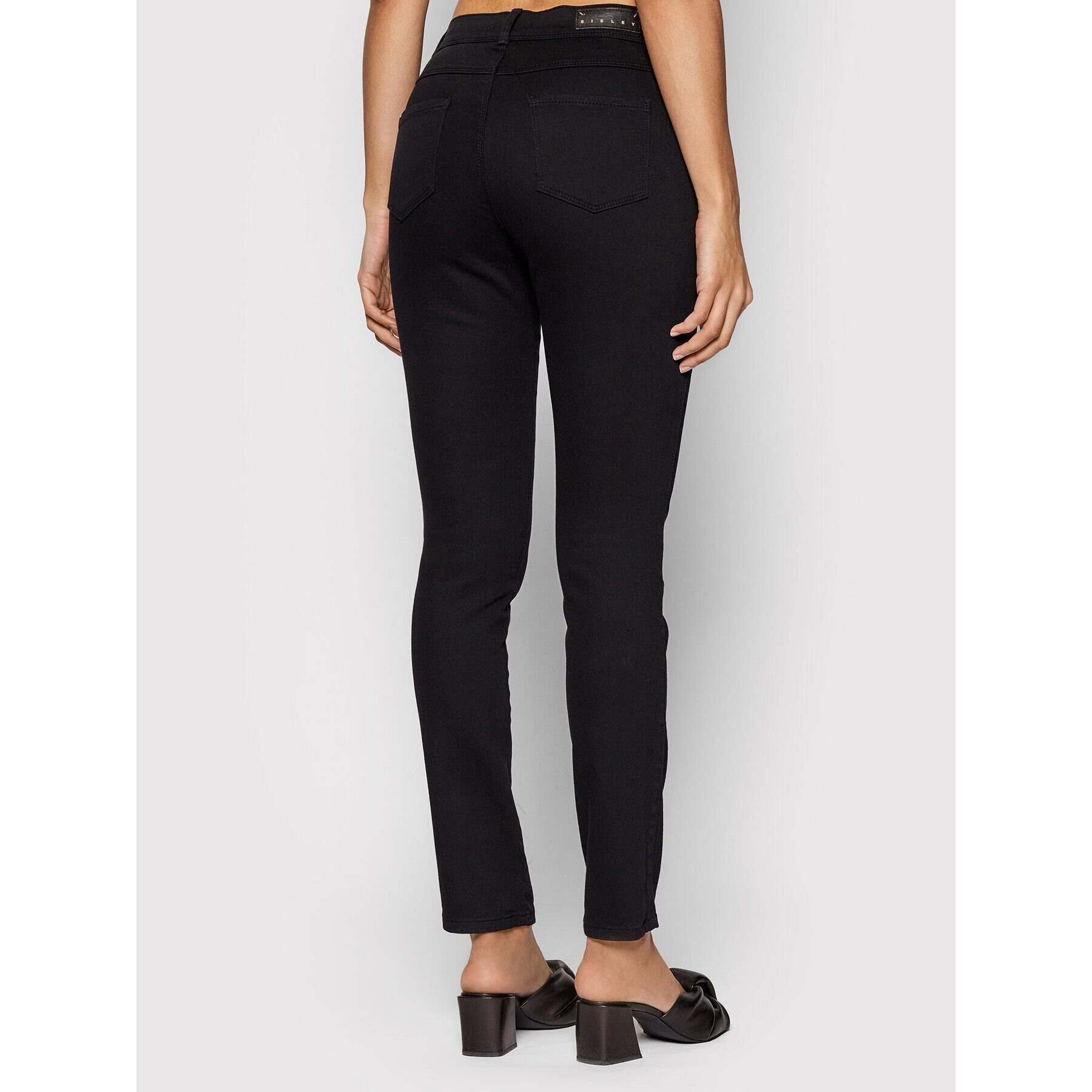 Sisley Blugi 4ATL57607 Negru Super Skinny Fit - Pled.ro