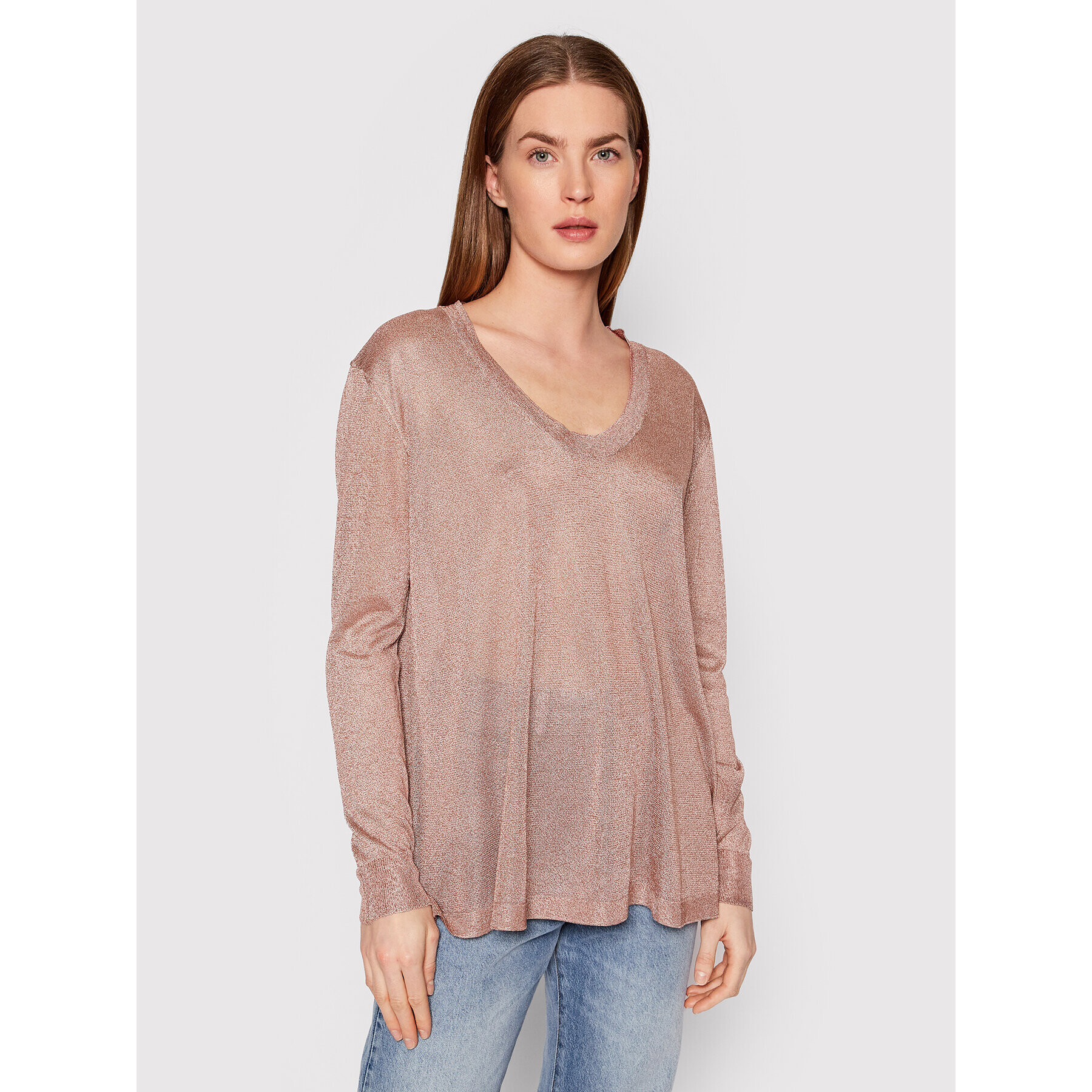 Sisley Bluză 107EM4005 Vișiniu Loose Fit - Pled.ro