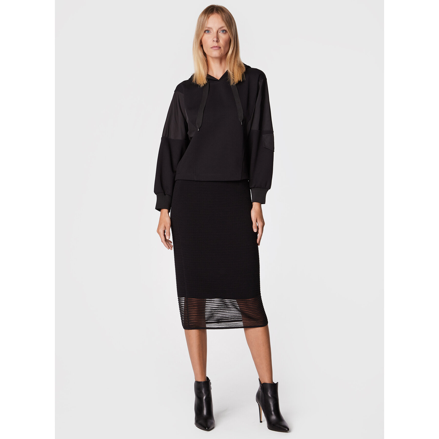 Sisley Bluză 322WL200C Negru Regular Fit - Pled.ro