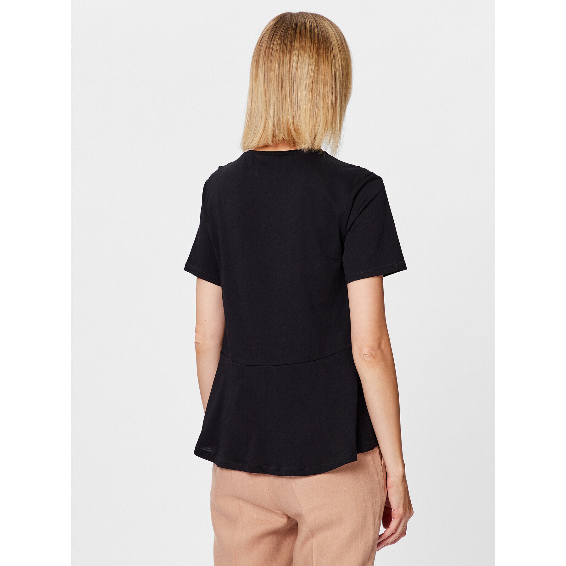 Sisley Bluză 3I97L1032 Negru Regular Fit - Pled.ro