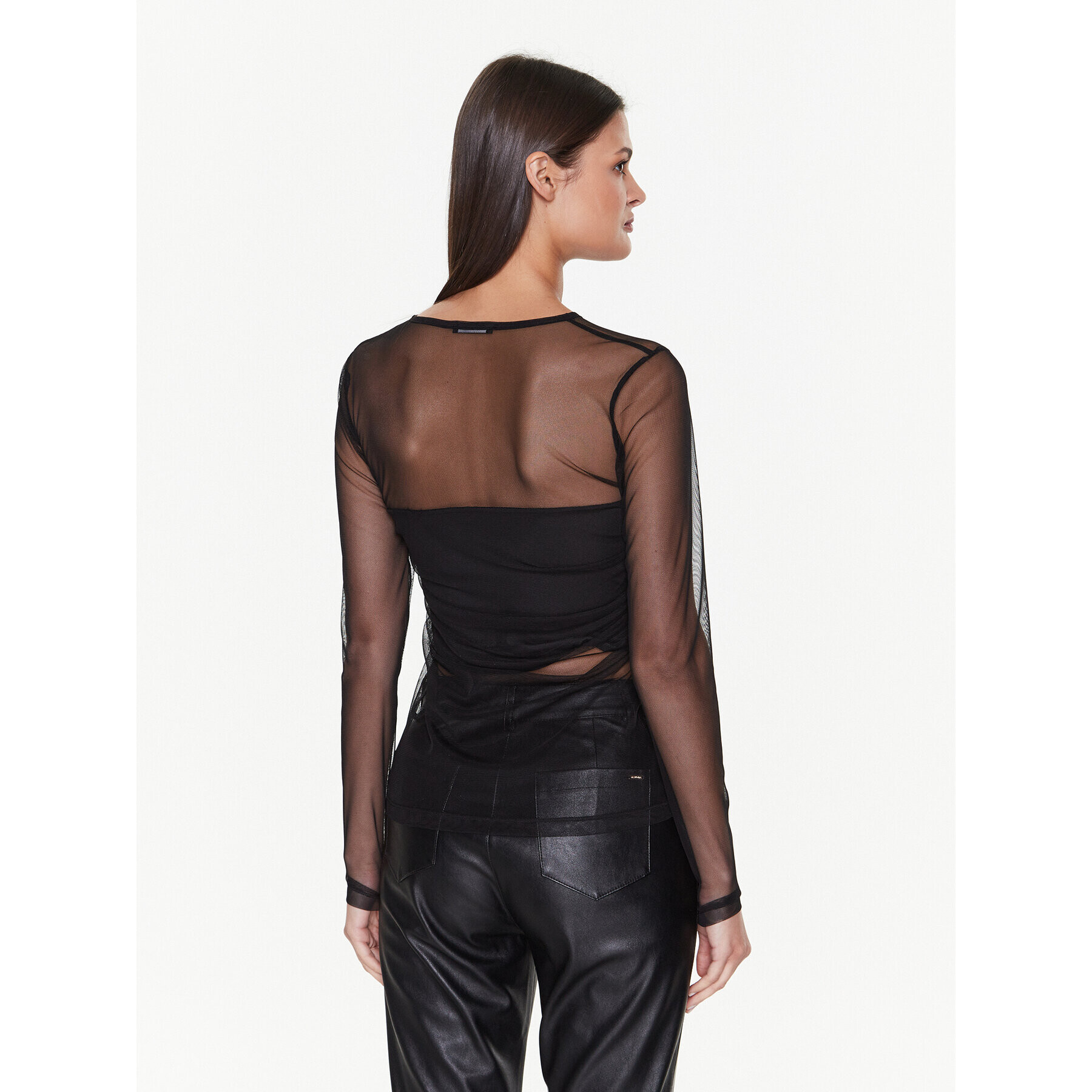 Sisley Bluză 3OAPW1009 Negru Regular Fit - Pled.ro