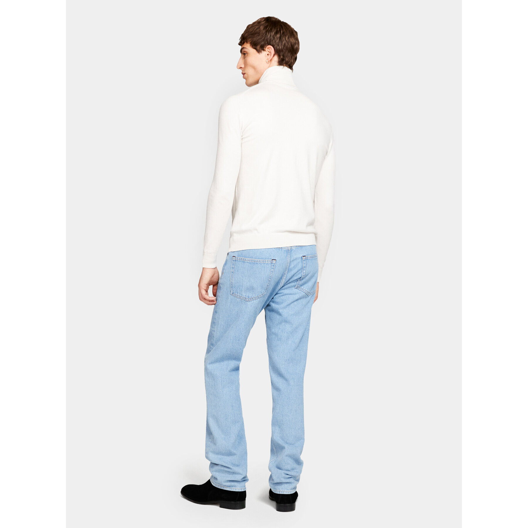 Sisley Bluză cu gât 10F2S2244 Bej Slim Fit - Pled.ro