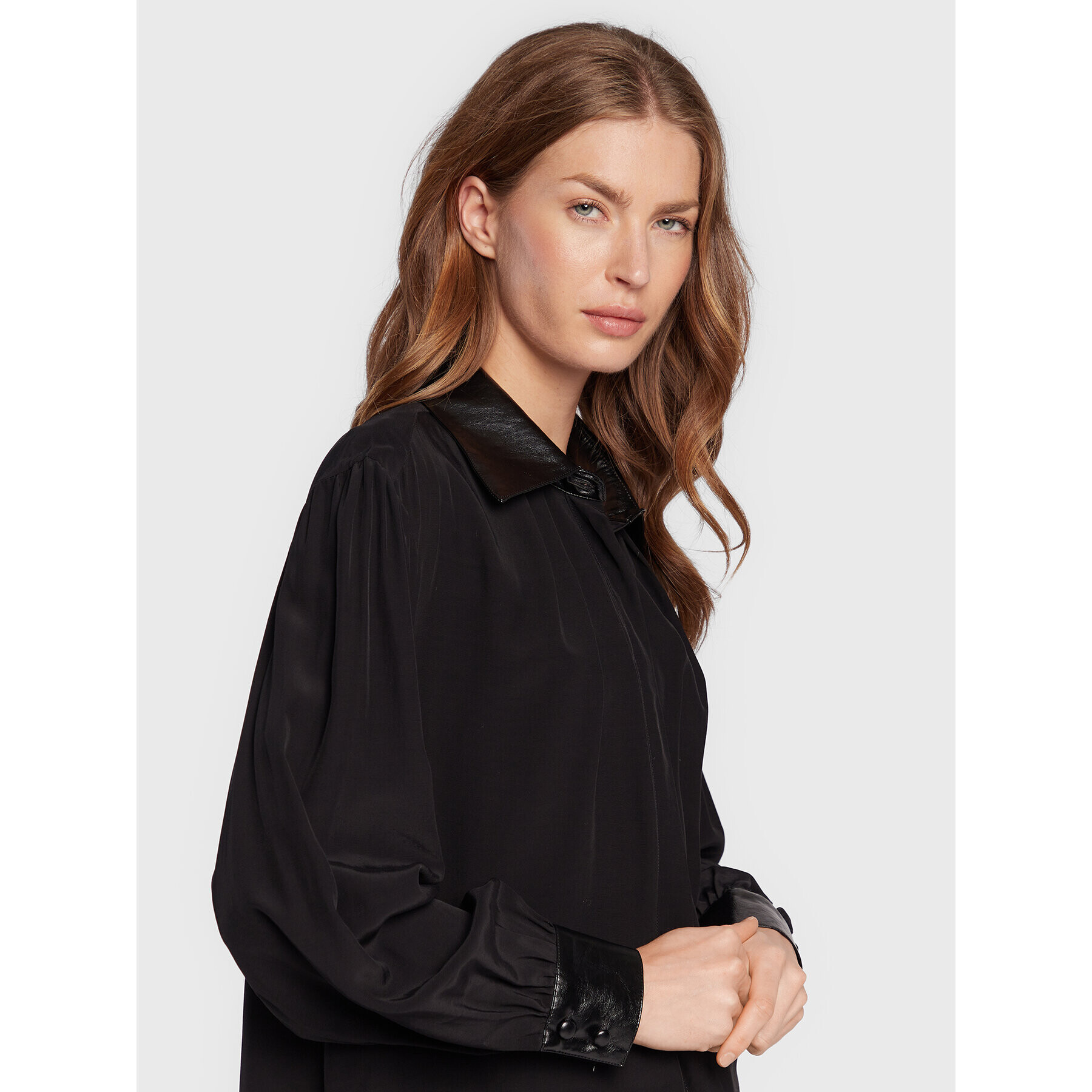 Sisley Cămașă 56ICLQ02L Negru Regular Fit - Pled.ro