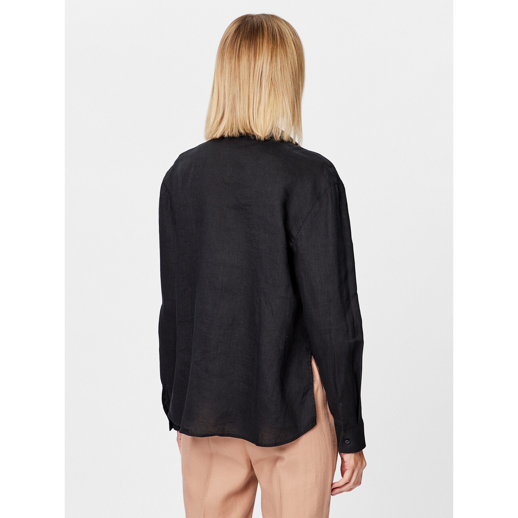 Sisley Cămașă 5BMLLQ05B Negru Regular Fit - Pled.ro