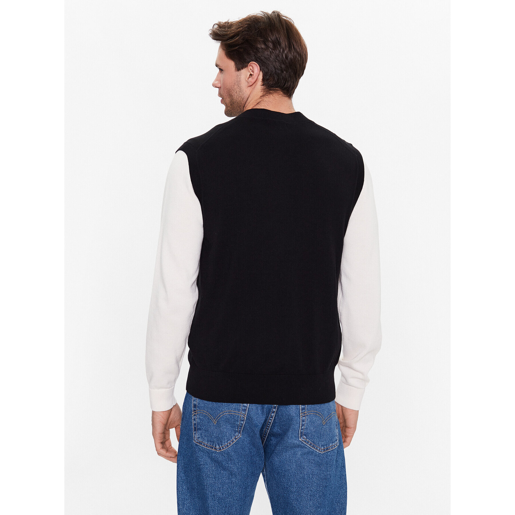 Sisley Cardigan 10F2S600E Negru Regular Fit - Pled.ro