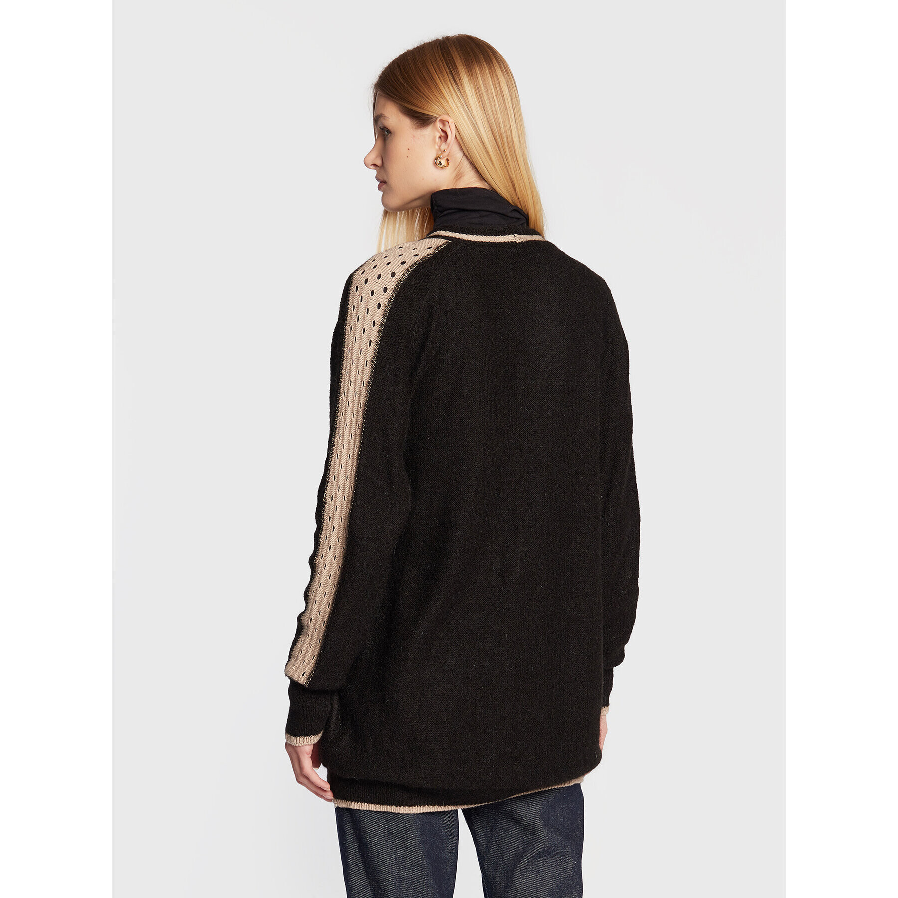 Sisley Cardigan 1142L6010 Negru Regular Fit - Pled.ro