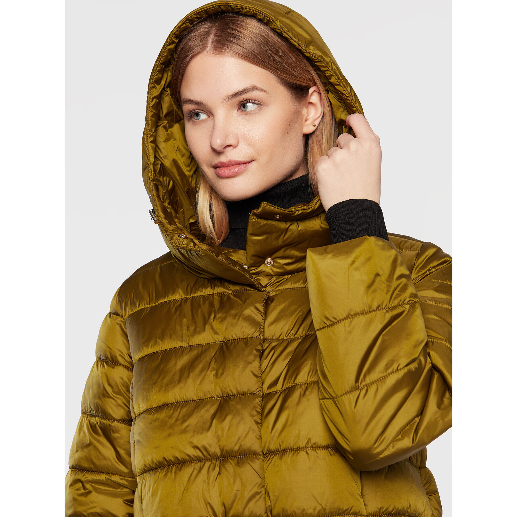 Sisley Geacă din puf 20JBLN00Z Verde Regular Fit - Pled.ro