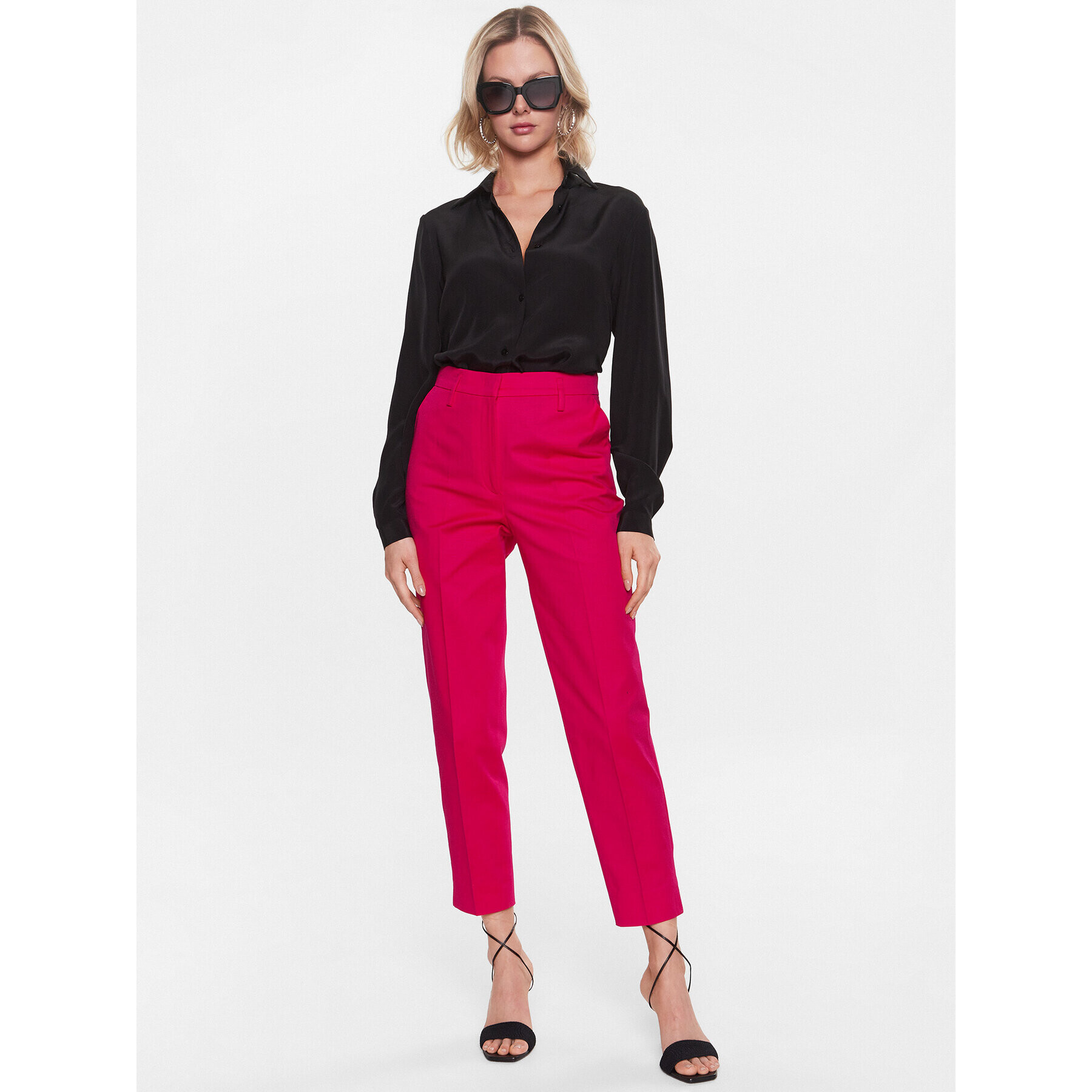 Sisley Pantaloni chino 4IULLF00V Roz Regular Fit - Pled.ro