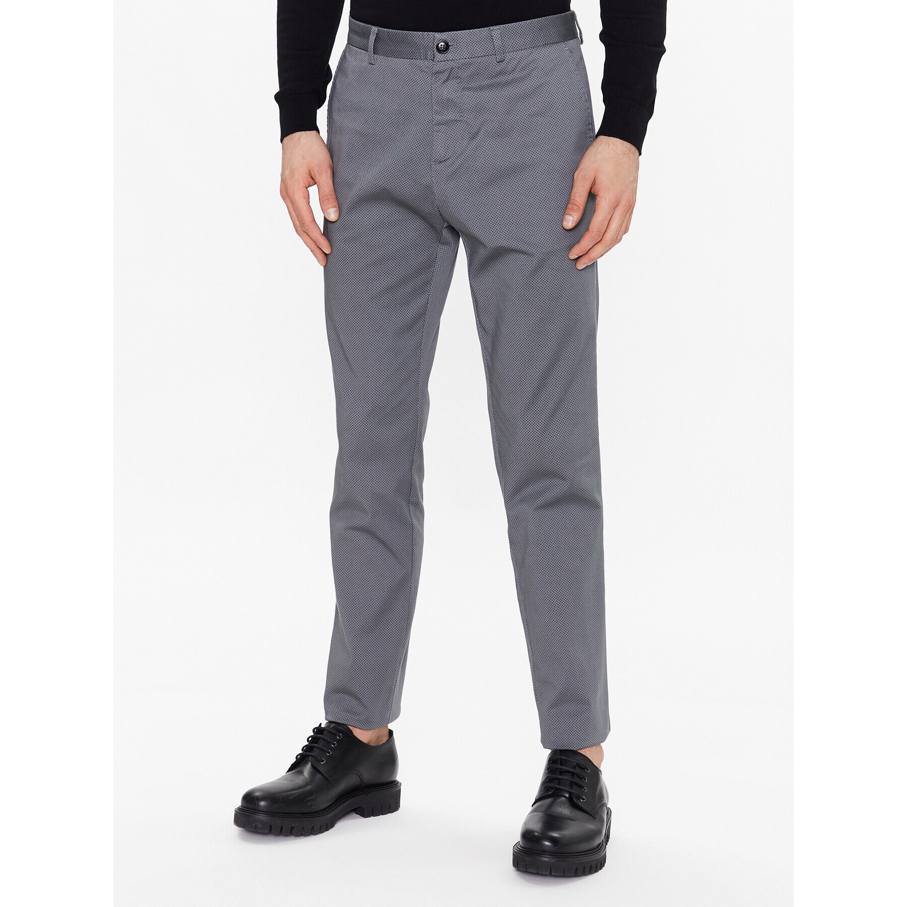 Sisley Pantaloni chino 4JLESF023 Gri Slim Fit - Pled.ro