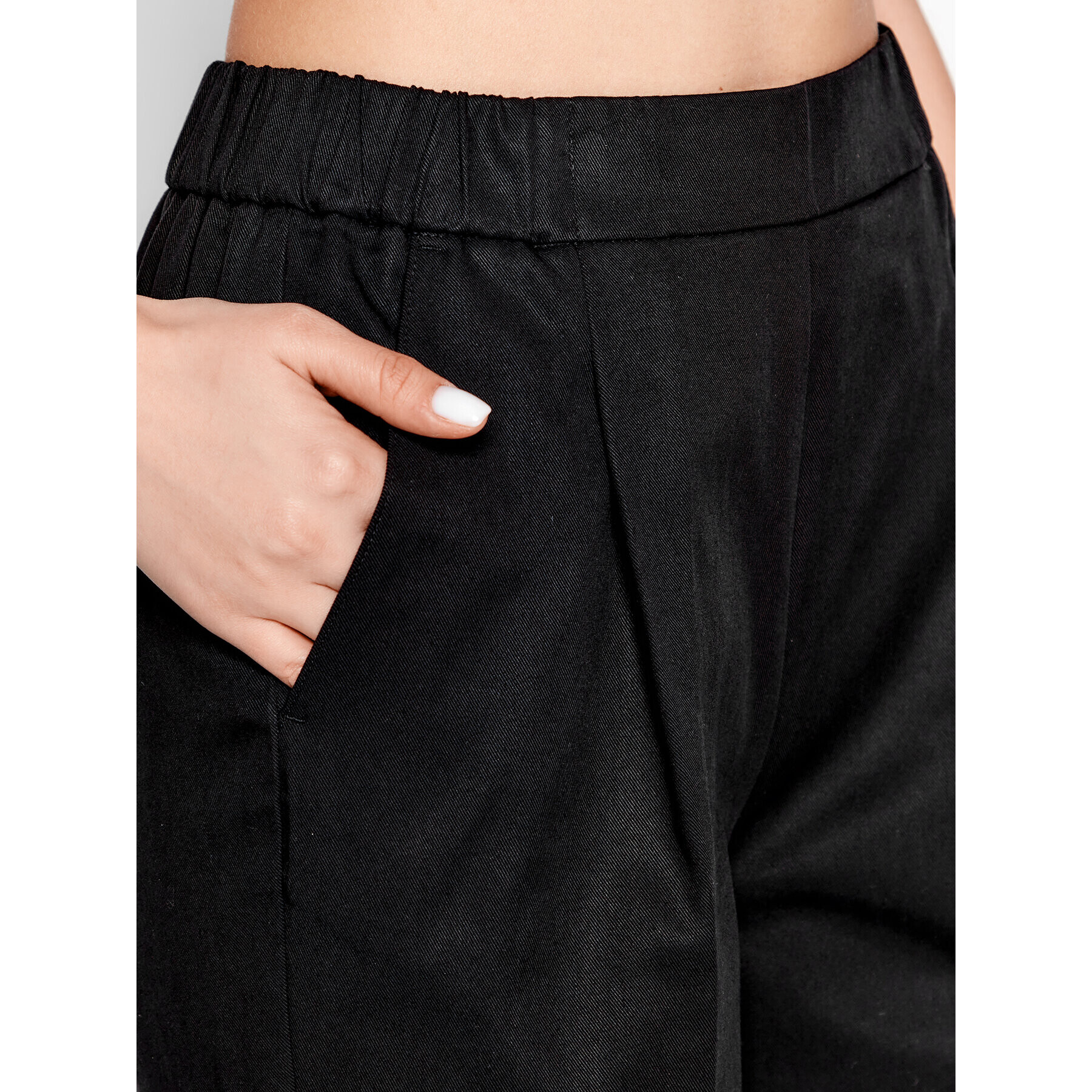 Sisley Pantaloni din material 40YR55CZ7 Negru Regular Fit - Pled.ro