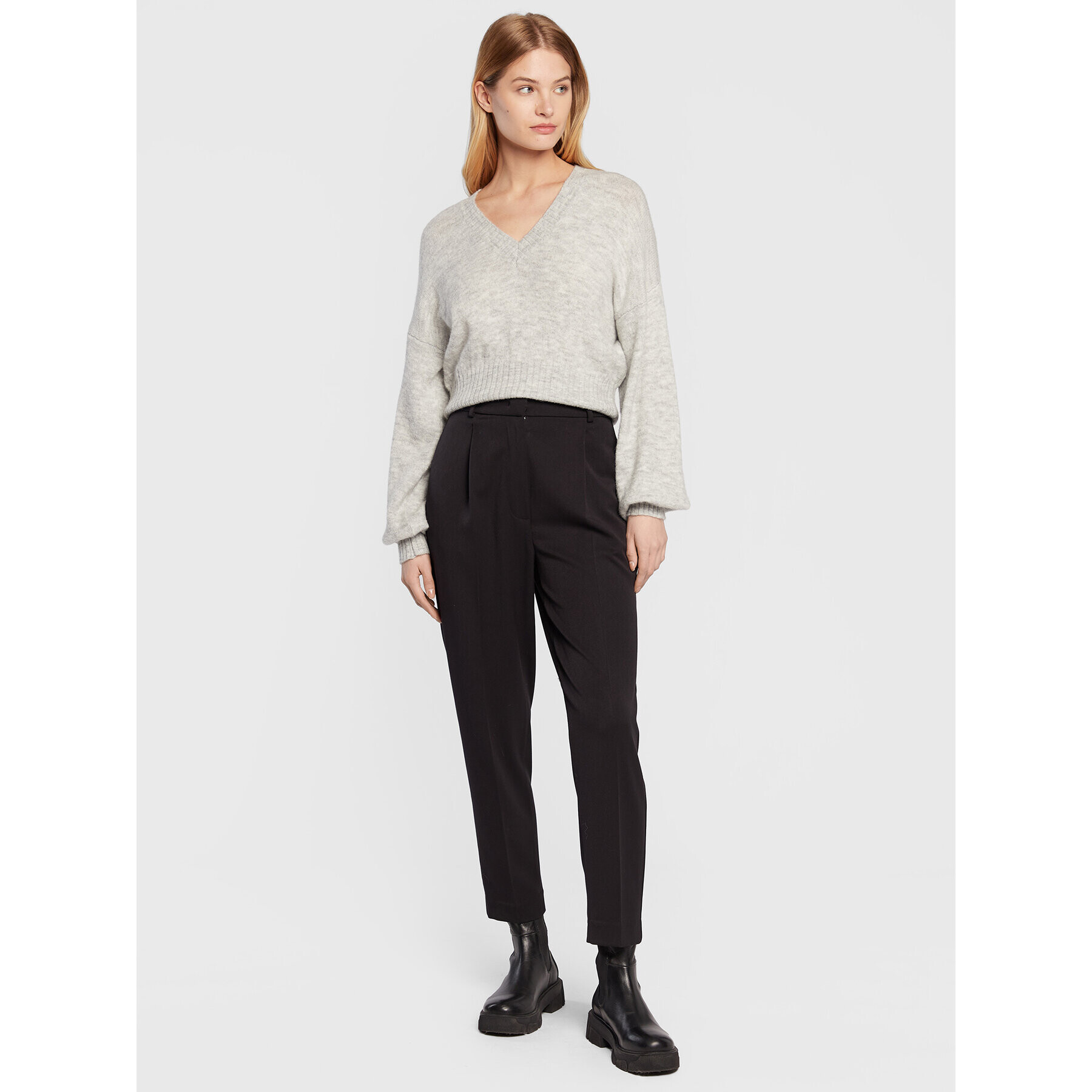 Sisley Pantaloni din material 42AT55CW7 Negru Regular Fit - Pled.ro