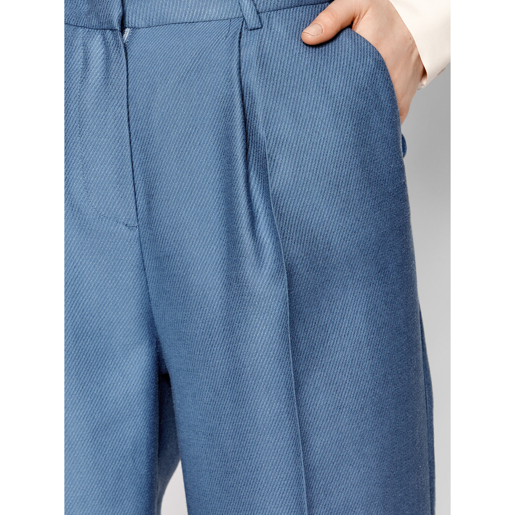 Sisley Pantaloni din material 466SLF00I Albastru Slim Fit - Pled.ro