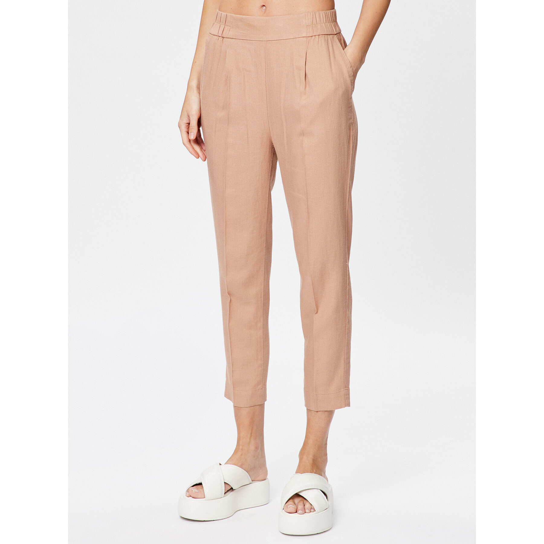 Sisley Pantaloni din material 484QLF00S Bej Regular Fit - Pled.ro