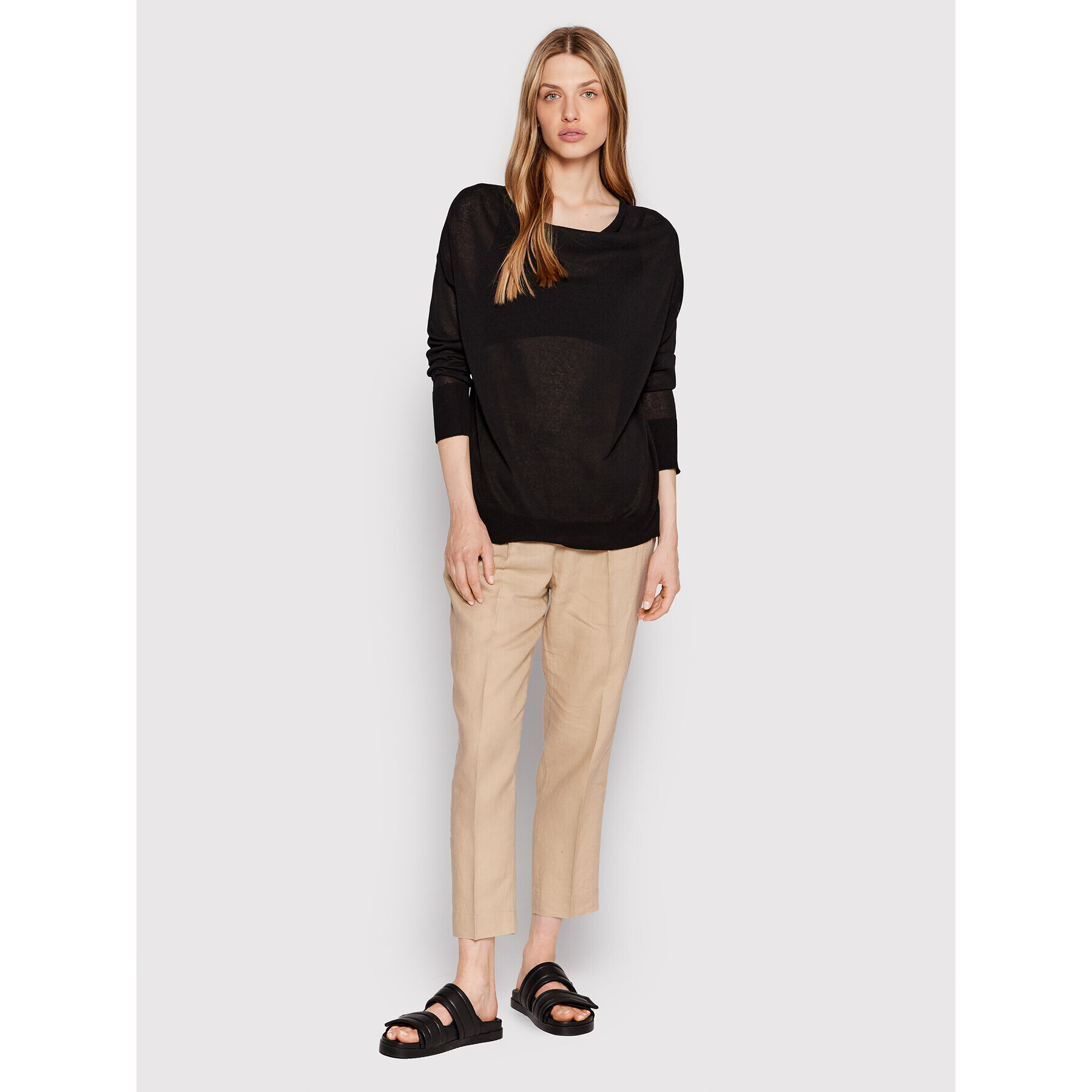 Sisley Pantaloni din material 4AGHLF00S Bej Regular Fit - Pled.ro