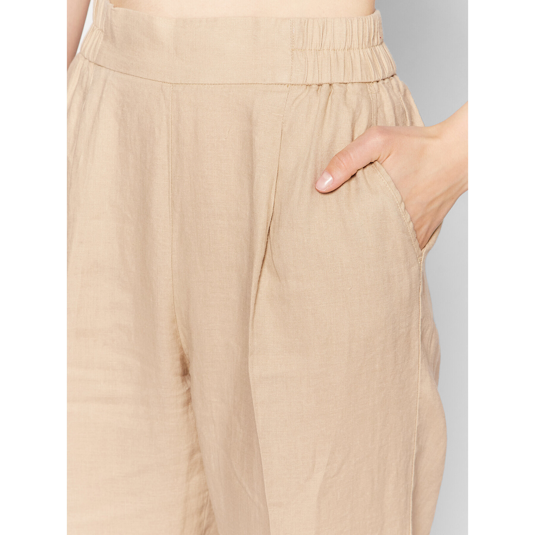 Sisley Pantaloni din material 4AGHLF00S Bej Regular Fit - Pled.ro