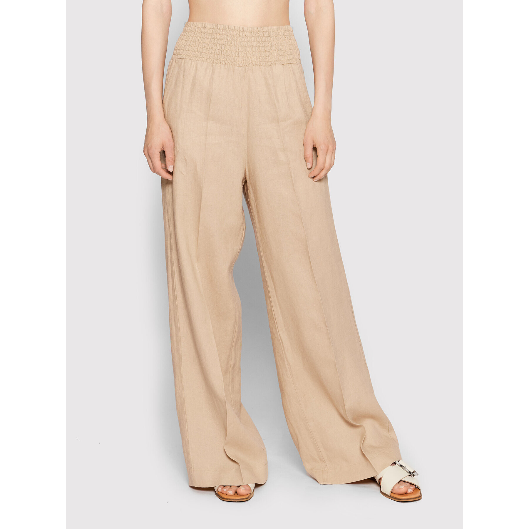 Sisley Pantaloni din material 4AGHLF00T Bej Regular Fit - Pled.ro