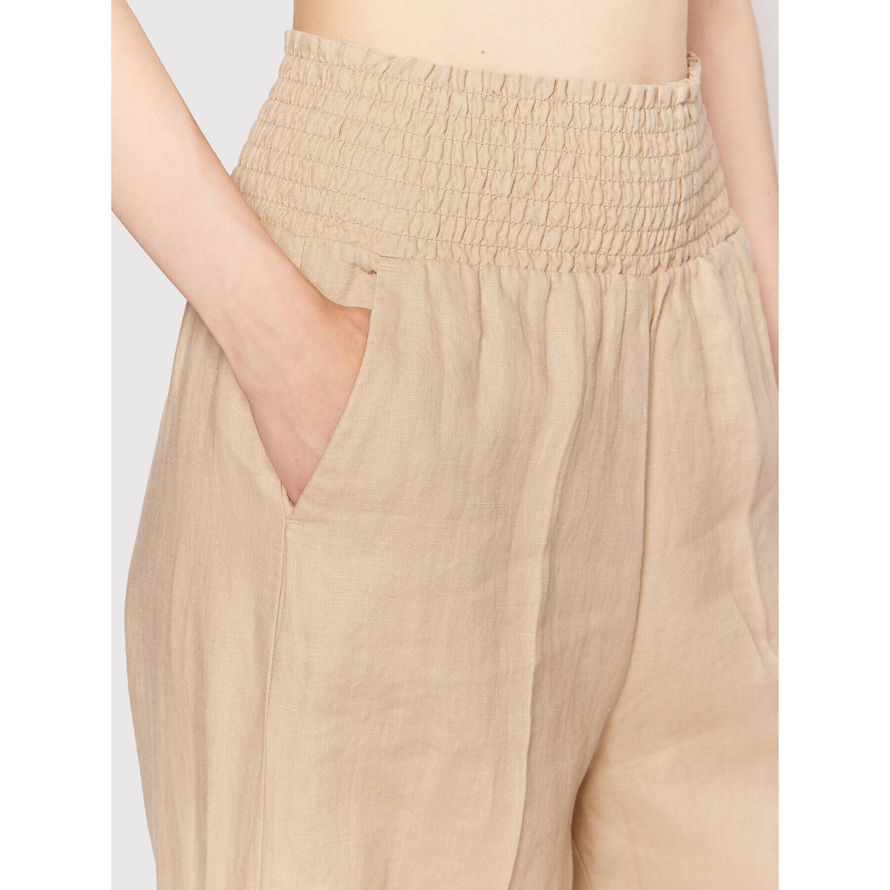 Sisley Pantaloni din material 4AGHLF00T Bej Regular Fit - Pled.ro