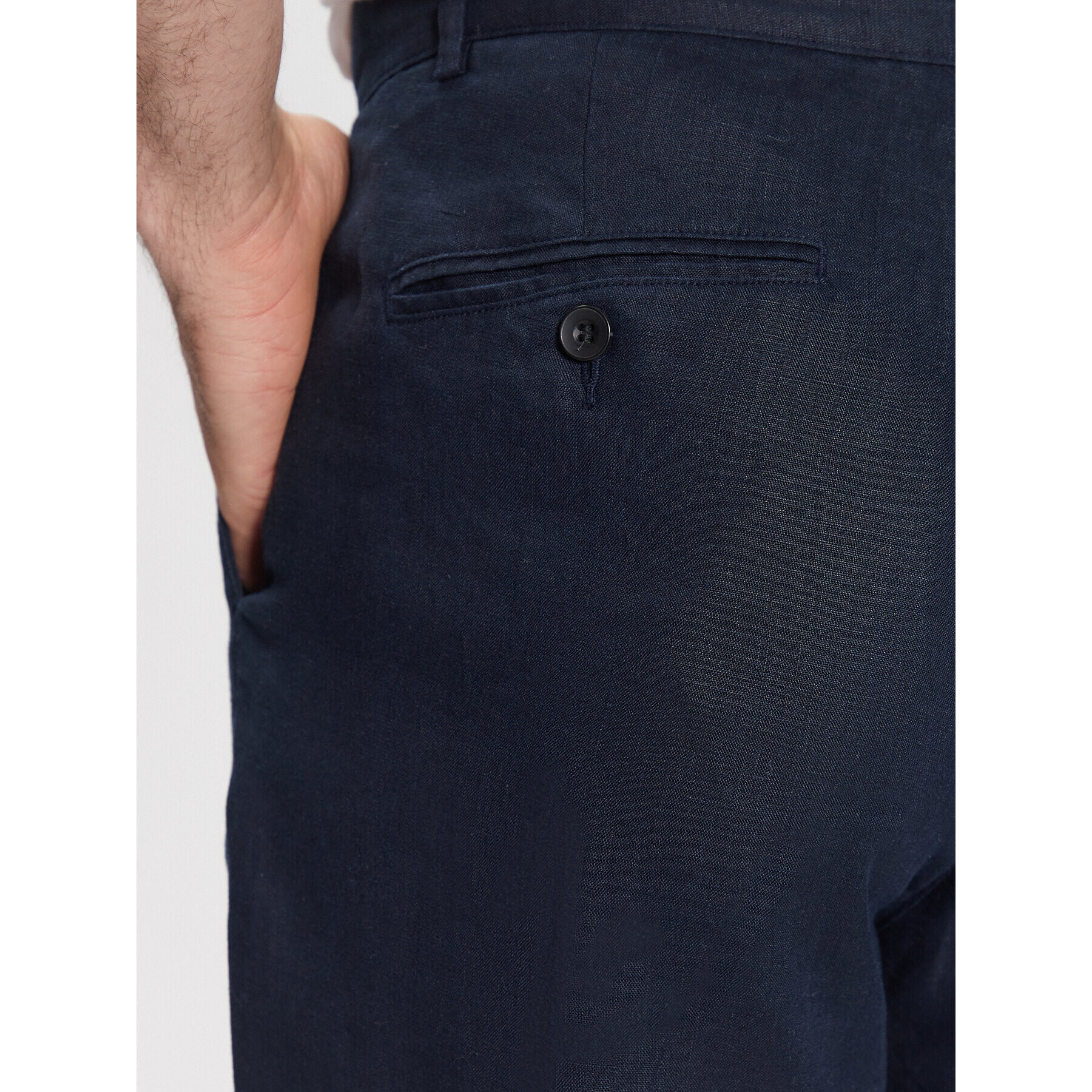 Sisley Pantaloni din material 4AGHSF02P Bleumarin Slim Fit - Pled.ro