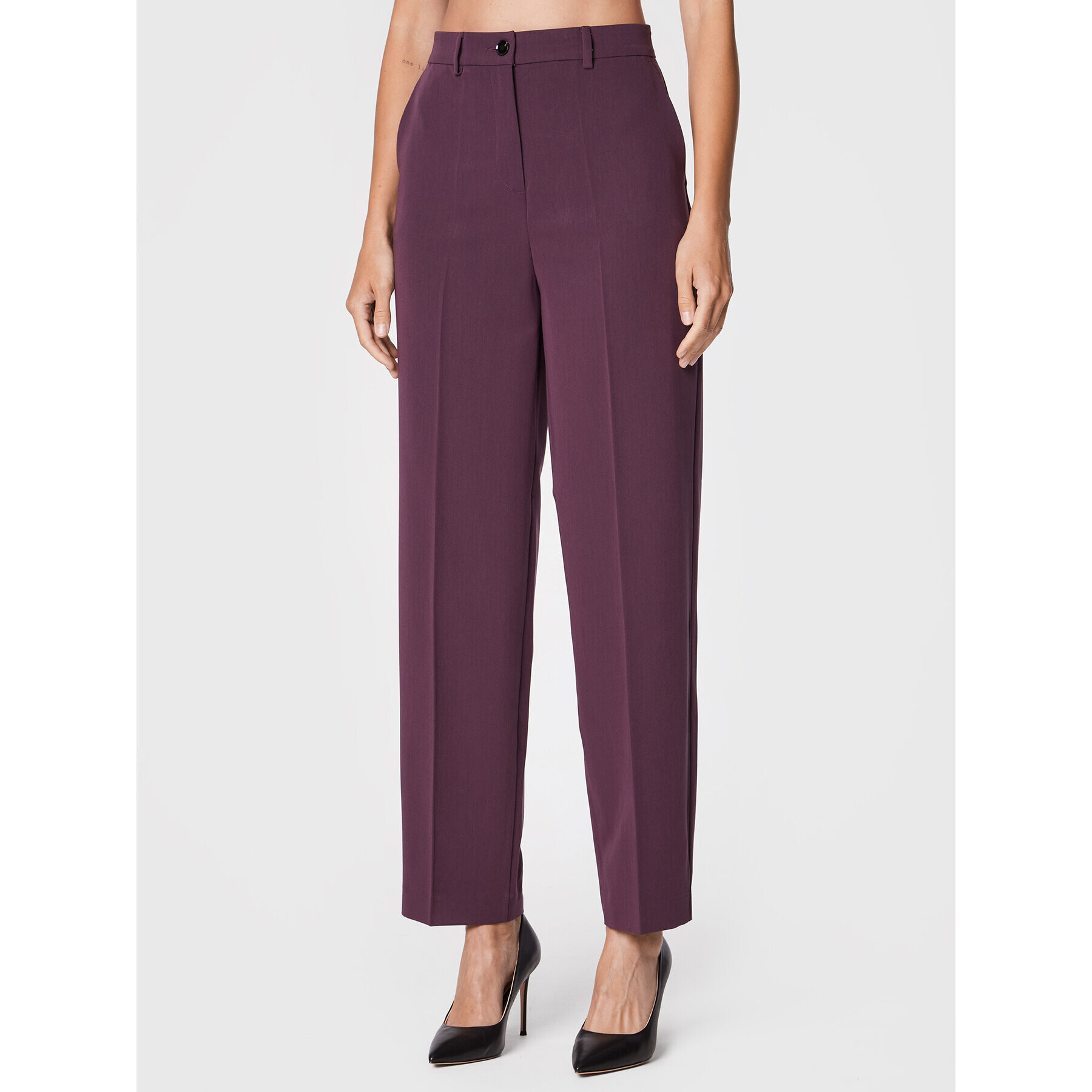 Sisley Pantaloni din material 4KVXLF01E Violet Relaxed Fit - Pled.ro