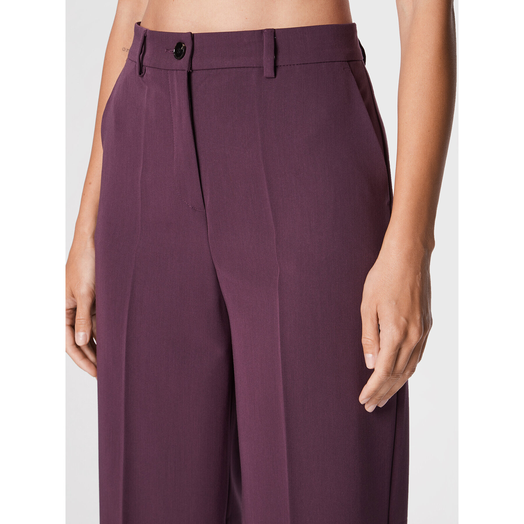 Sisley Pantaloni din material 4KVXLF01E Violet Relaxed Fit - Pled.ro