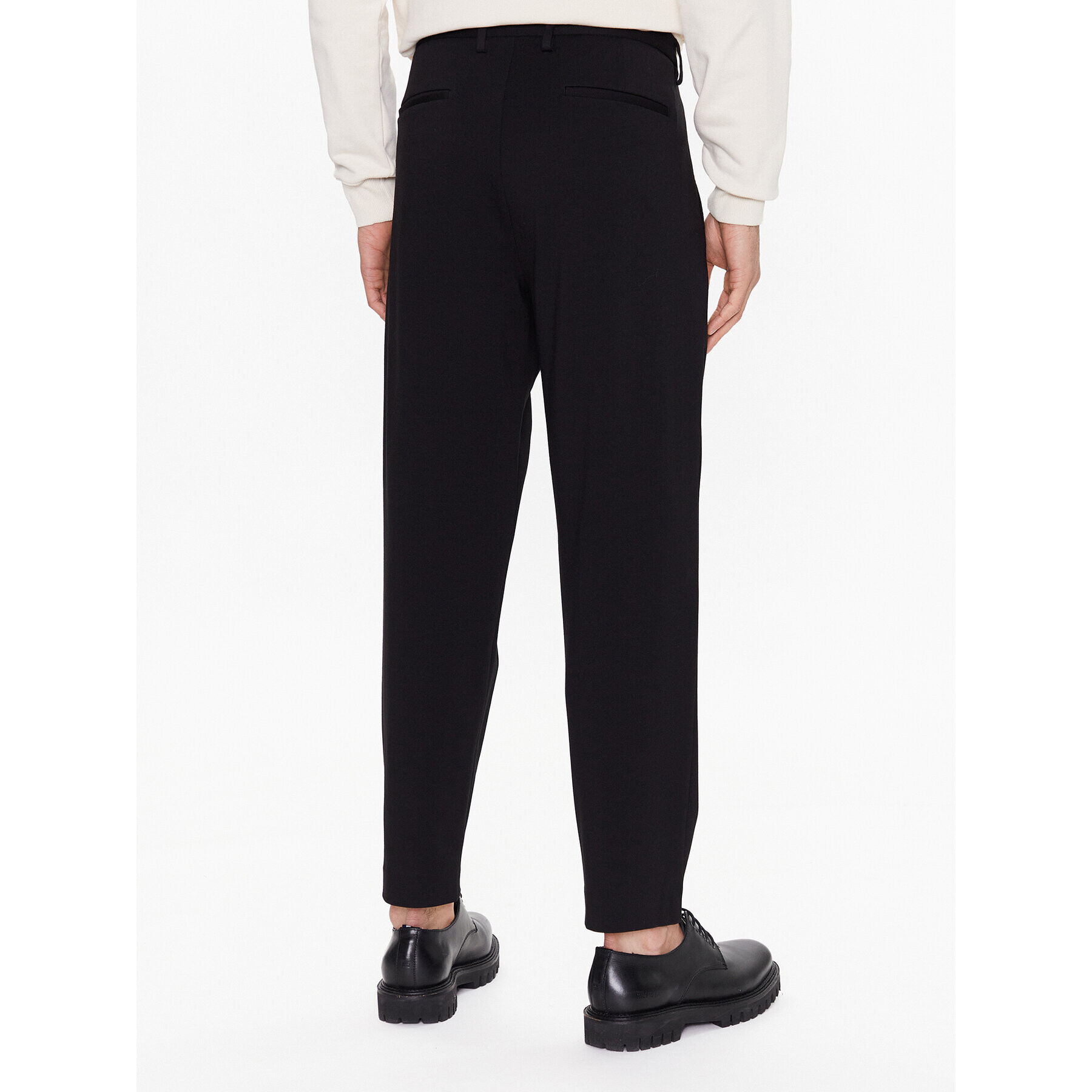 Sisley Pantaloni din material 4N5SSF022 Negru Tapered Fit - Pled.ro