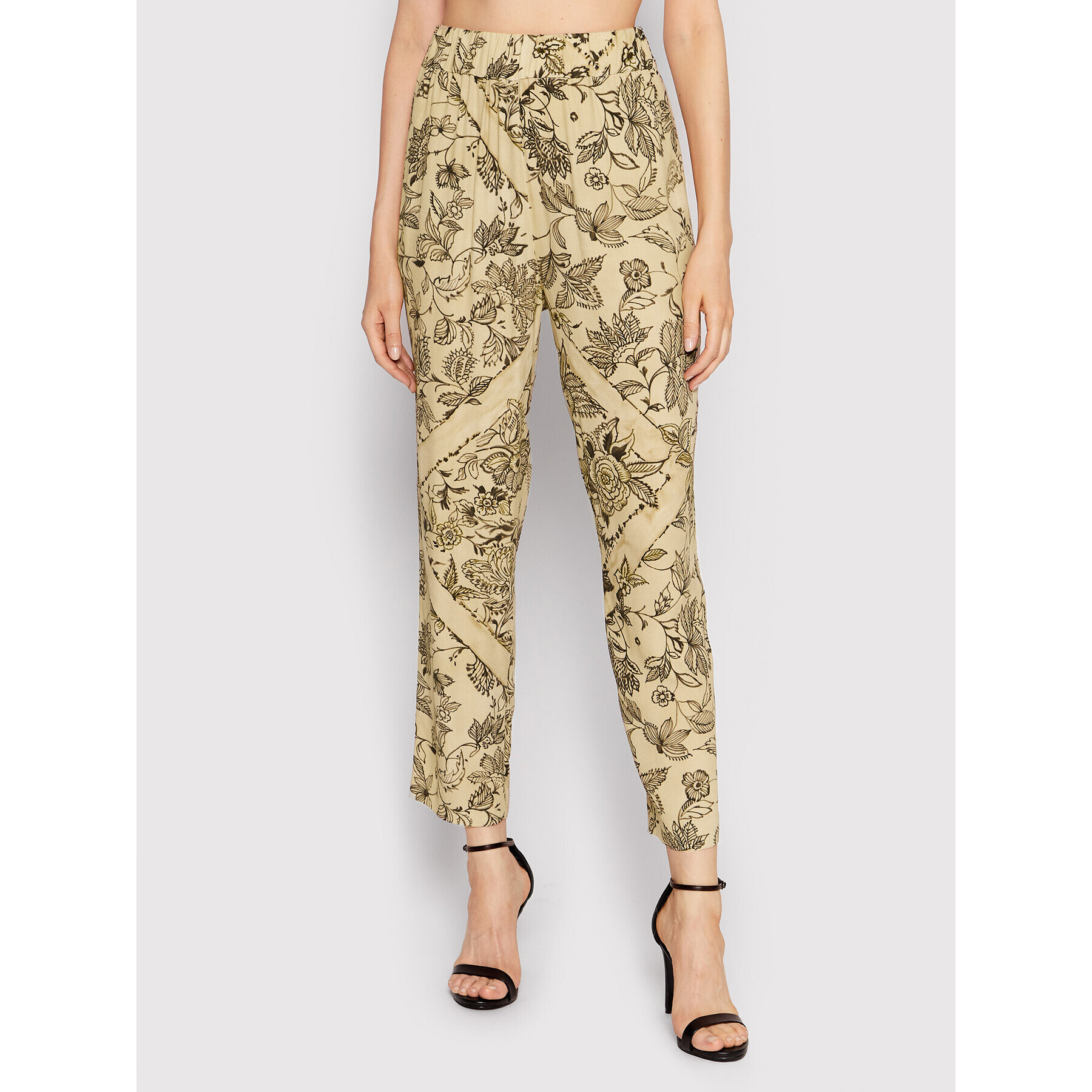 Sisley Pantaloni din material 4PYXLF016 Bej Regular Fit - Pled.ro