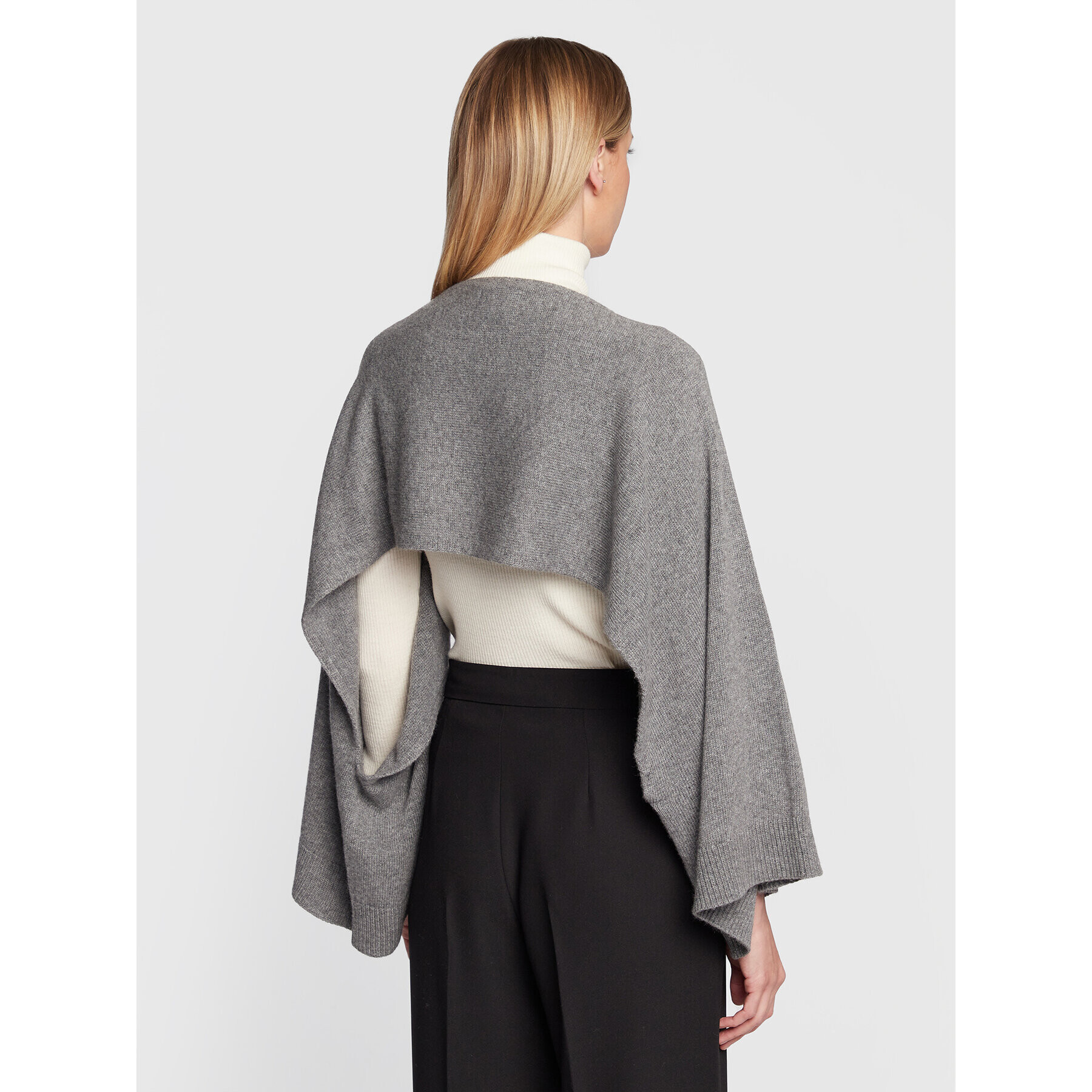 Sisley Poncho 122HMU003 Gri - Pled.ro