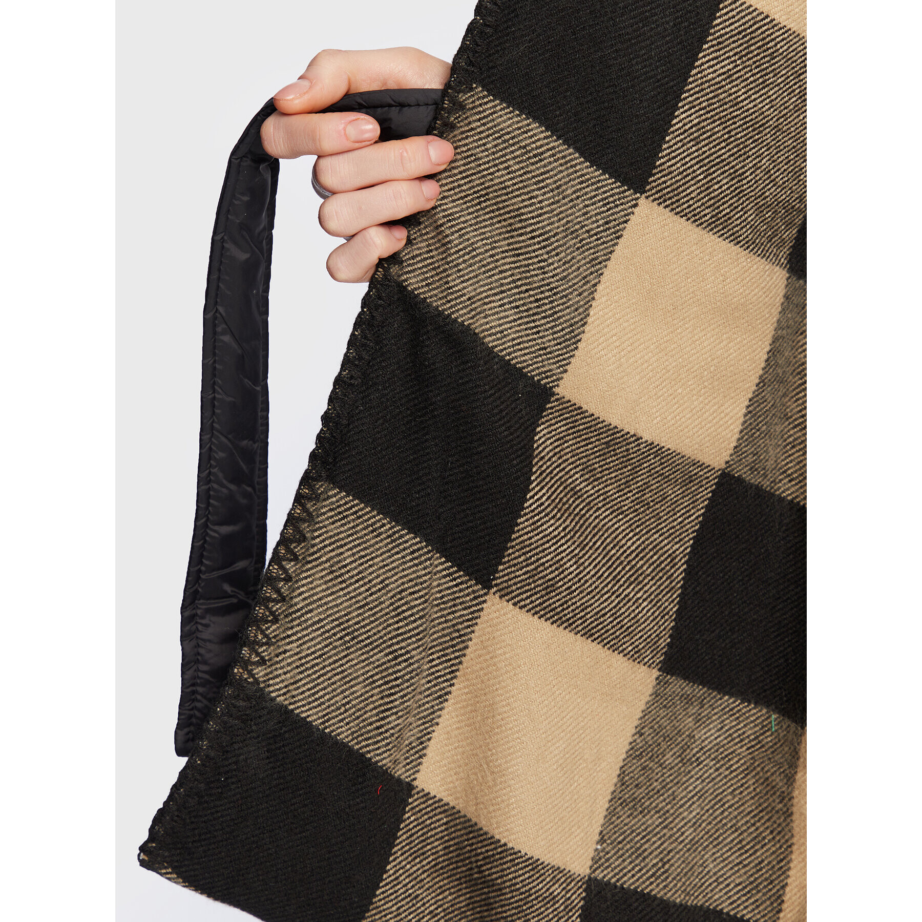 Sisley Poncho 6GETWU00Z Negru - Pled.ro