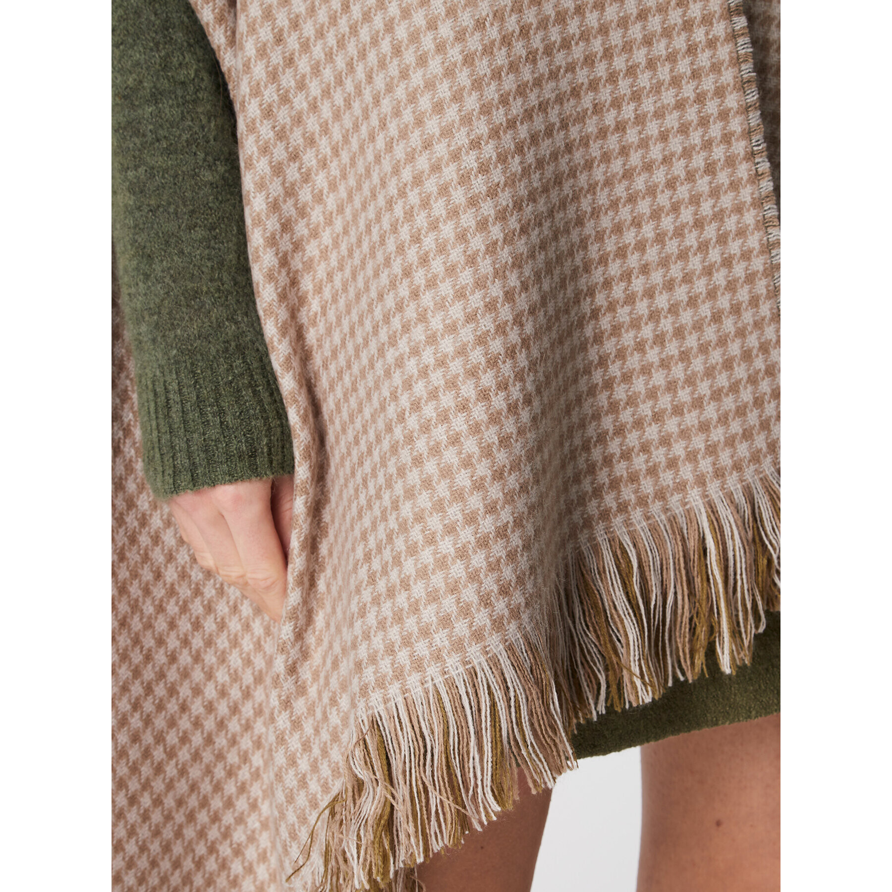 Sisley Poncho 6HKYWU00V Bej - Pled.ro