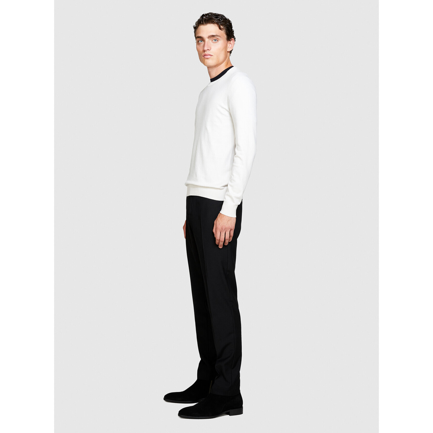 Sisley Pulover 10F2S1C78 Bej Slim Fit - Pled.ro