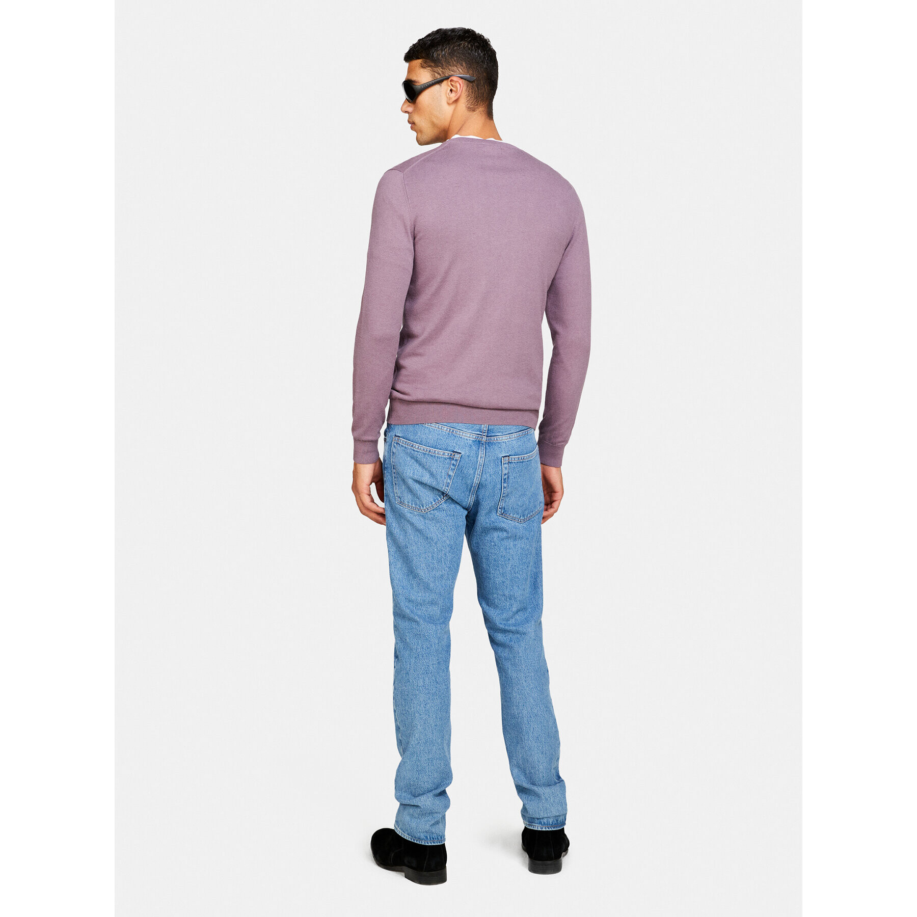 Sisley Pulover 10F2S1C78 Violet Slim Fit - Pled.ro