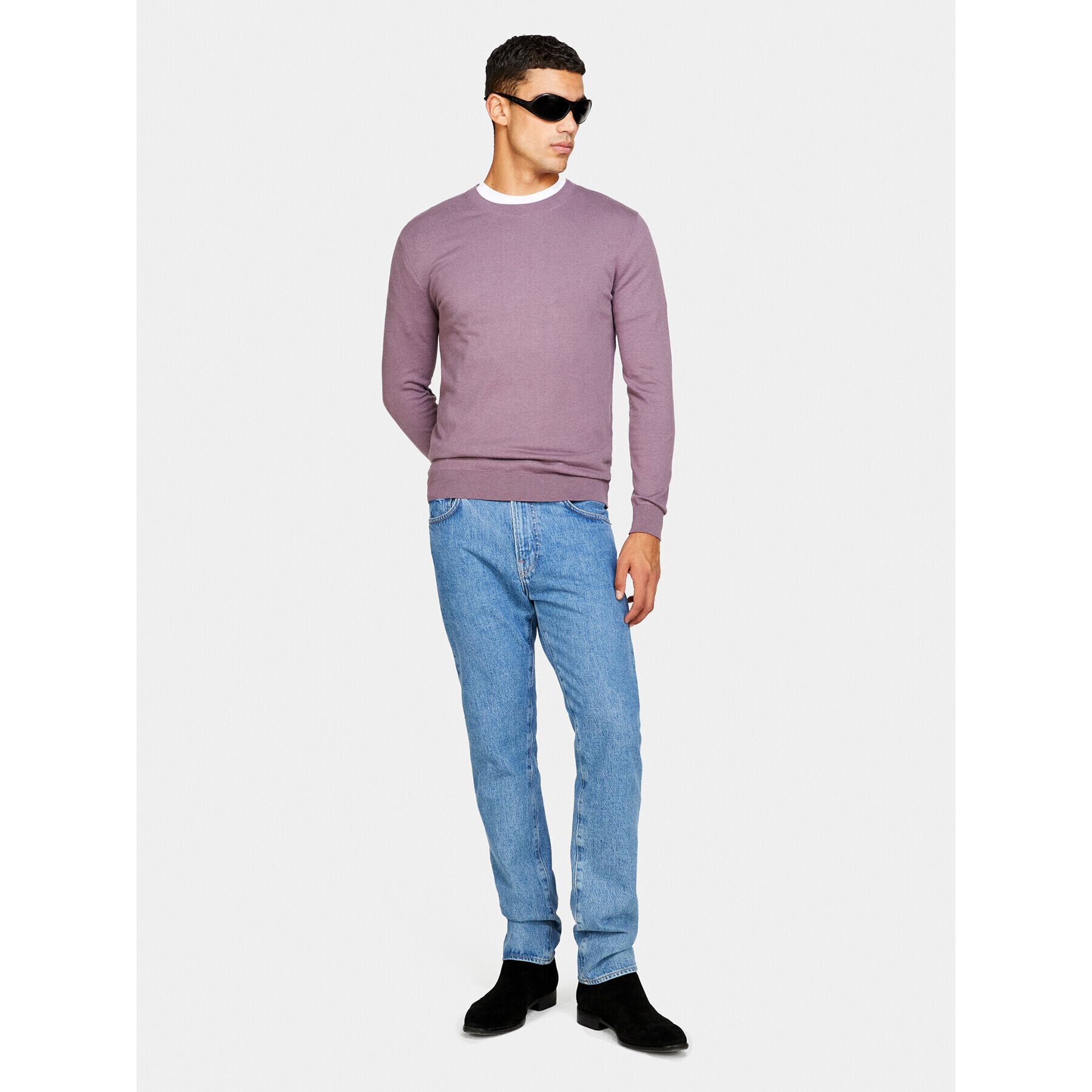 Sisley Pulover 10F2S1C78 Violet Slim Fit - Pled.ro