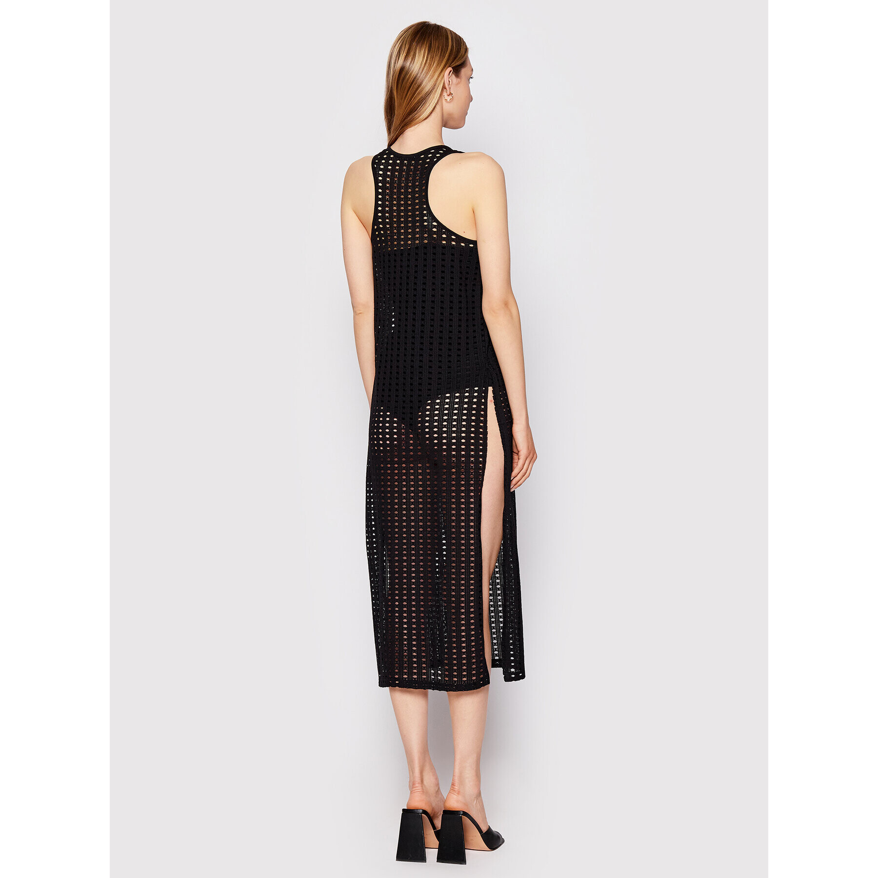 Sisley Rochie de plajă 3HTALH009 Negru Regular Fit - Pled.ro