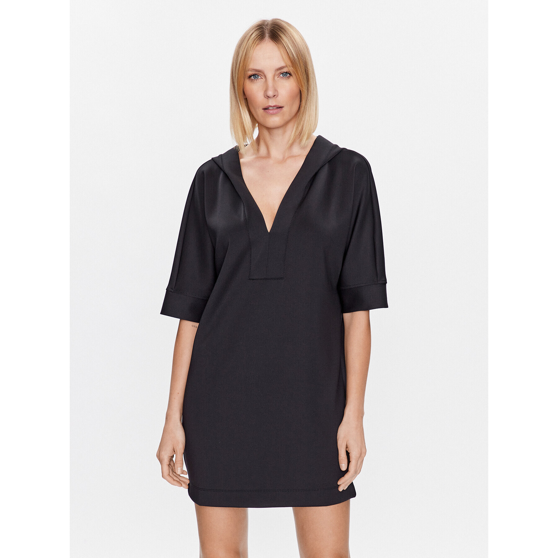 Sisley Rochie de zi 41HGLV037 Negru Relaxed Fit - Pled.ro