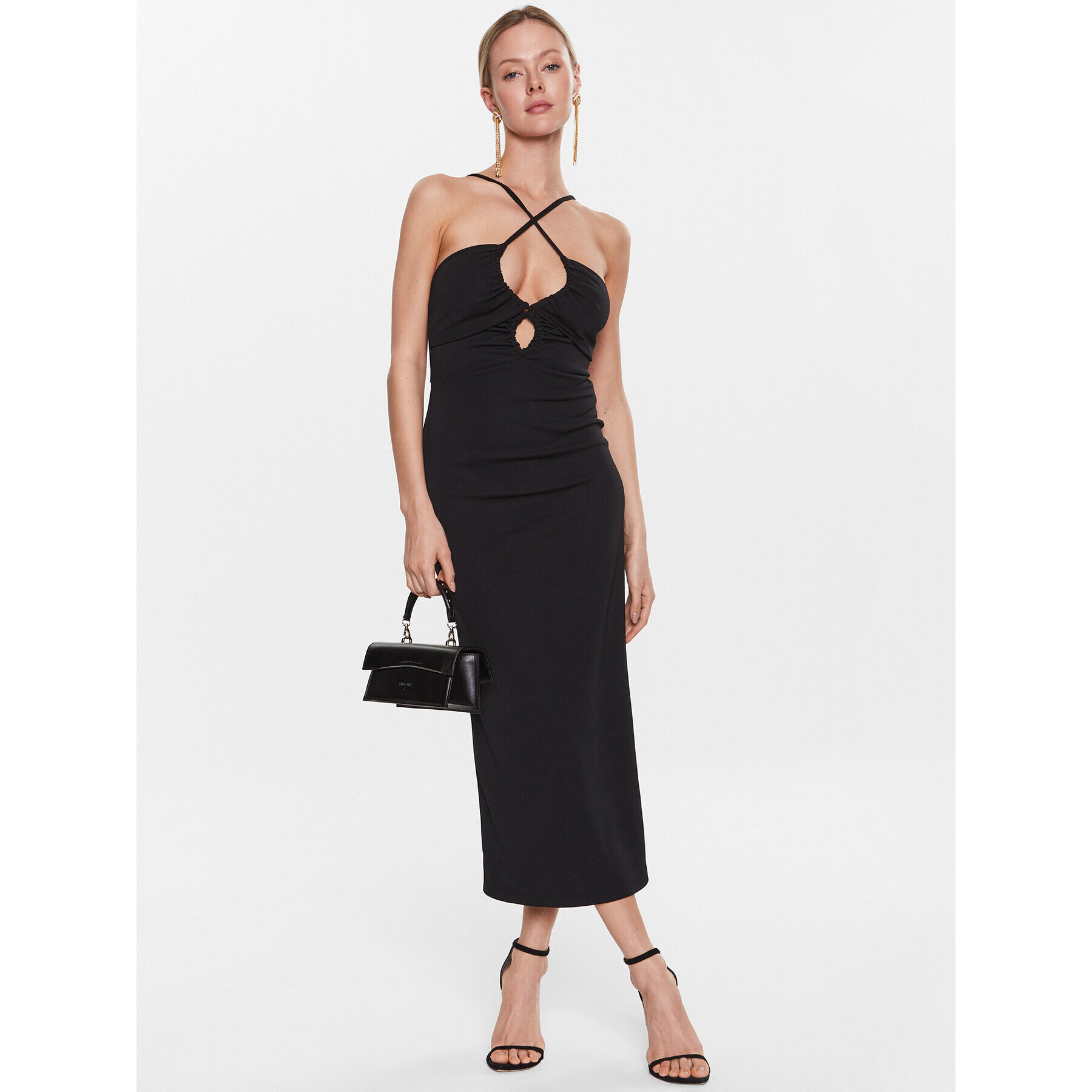 Sisley Rochie de zi 41L1LV03U Negru Regular Fit - Pled.ro