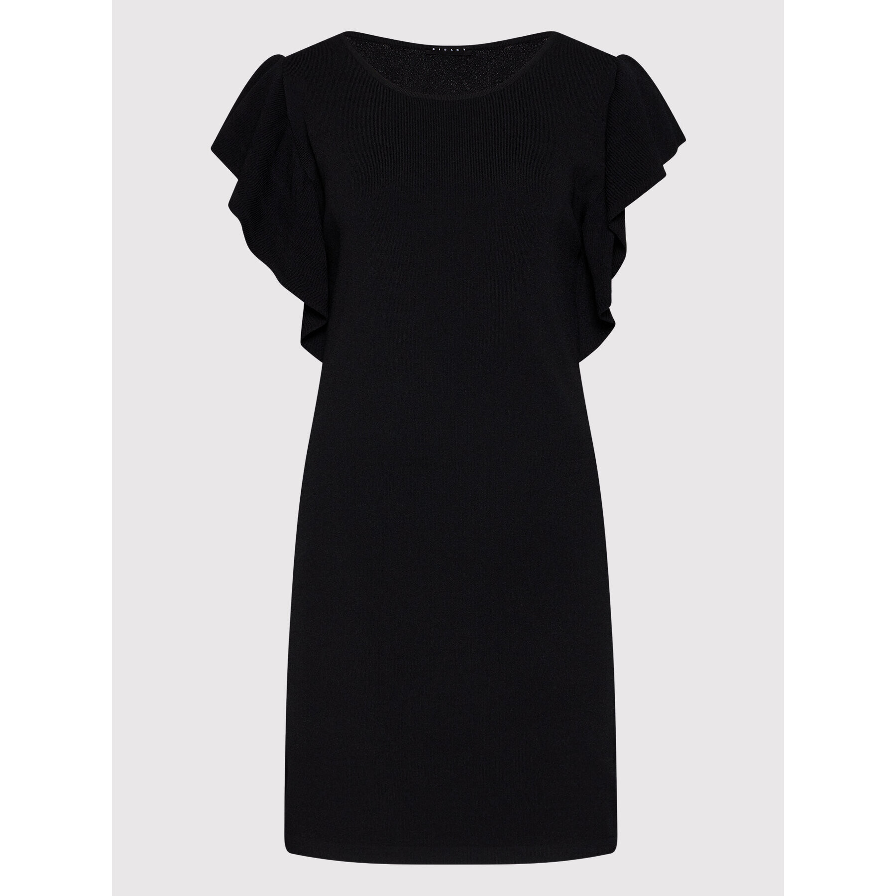 Sisley Rochie tricotată 11APMV002 Negru Regular Fit - Pled.ro