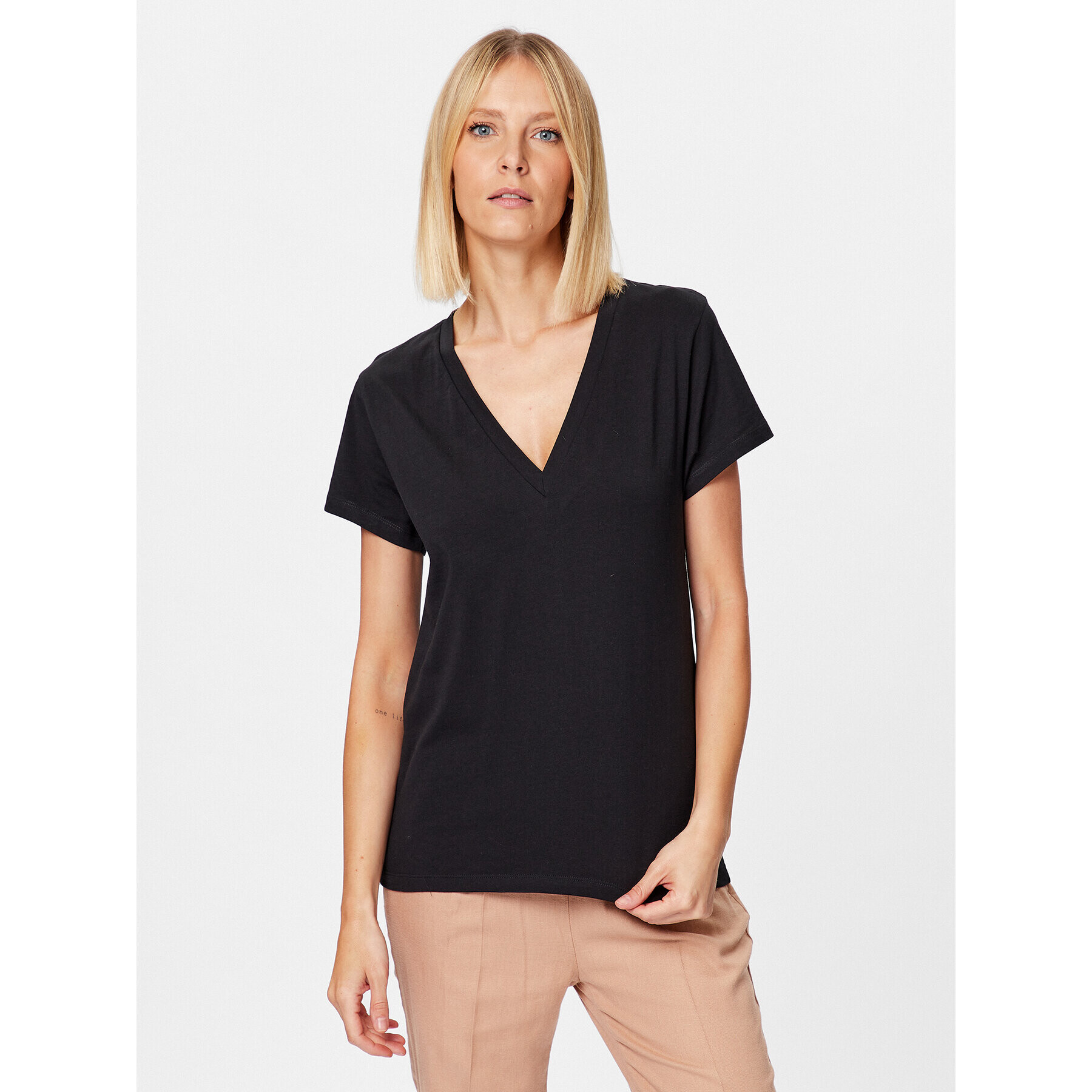 Sisley Tricou 3096L400B Negru Regular Fit - Pled.ro