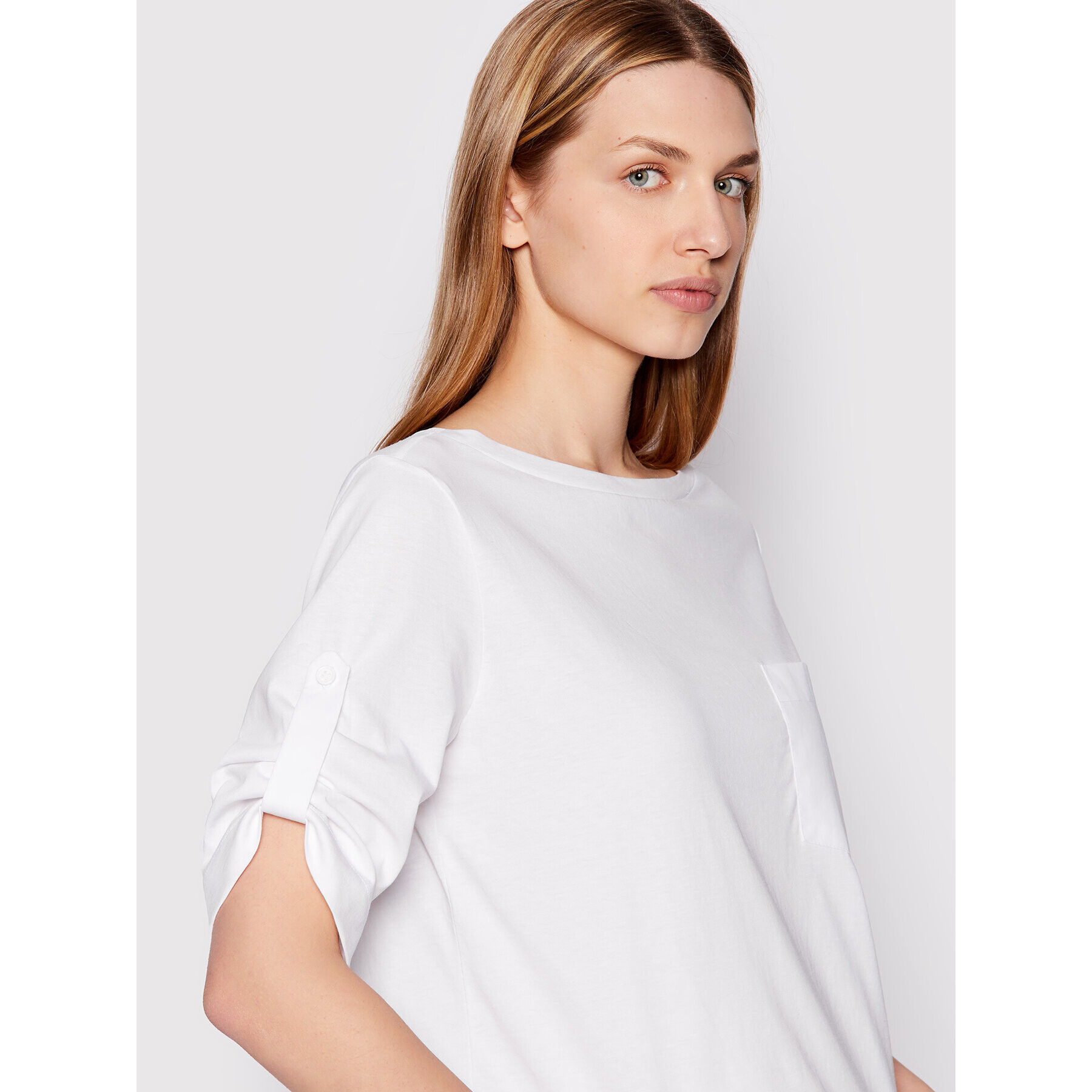 Sisley Tricou 3AIRL12OR Alb Regular Fit - Pled.ro