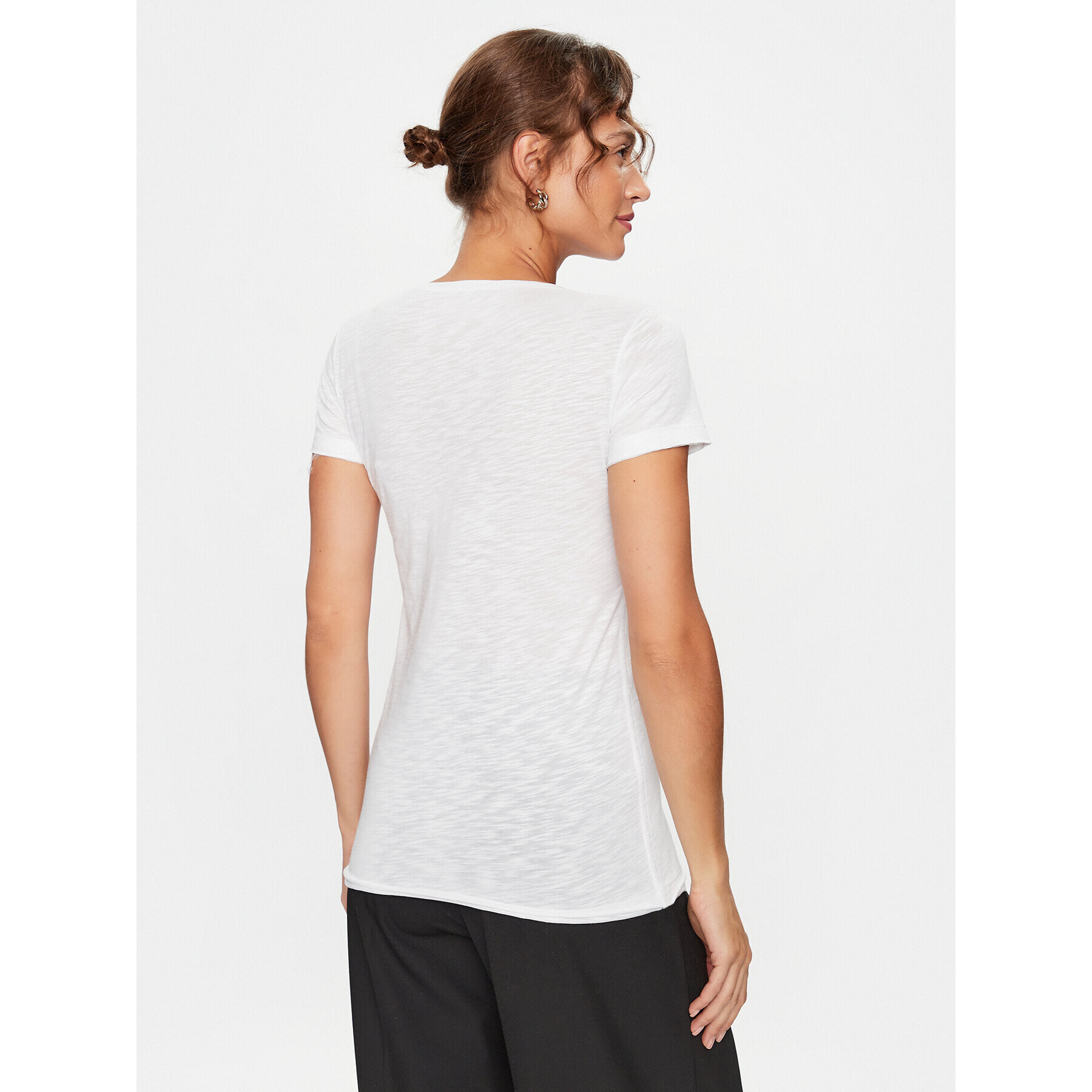 Sisley Tricou 3FD4L11A2 Alb Regular Fit - Pled.ro