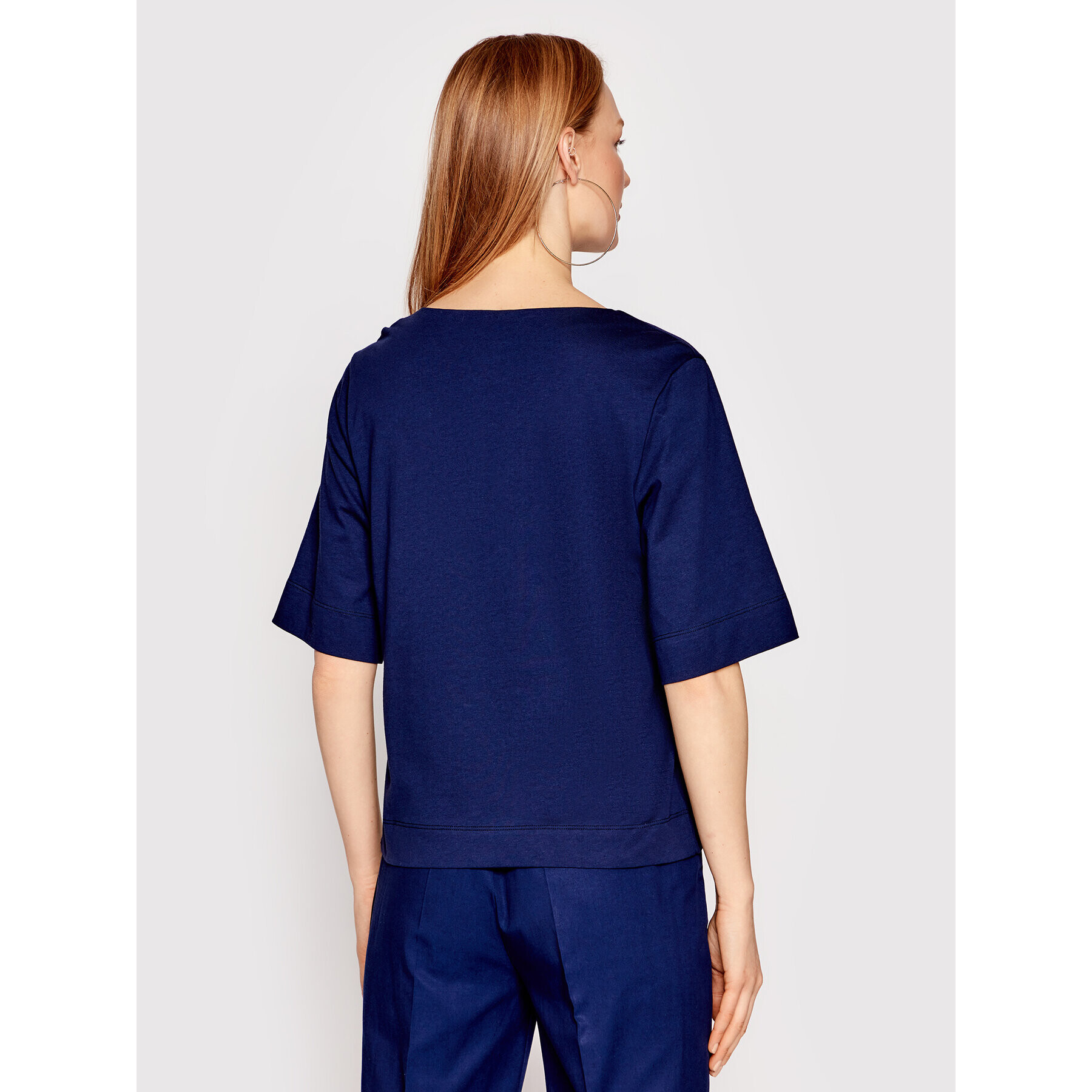 Sisley Tricou 3I1XL4161 Bleumarin Relaxed Fit - Pled.ro