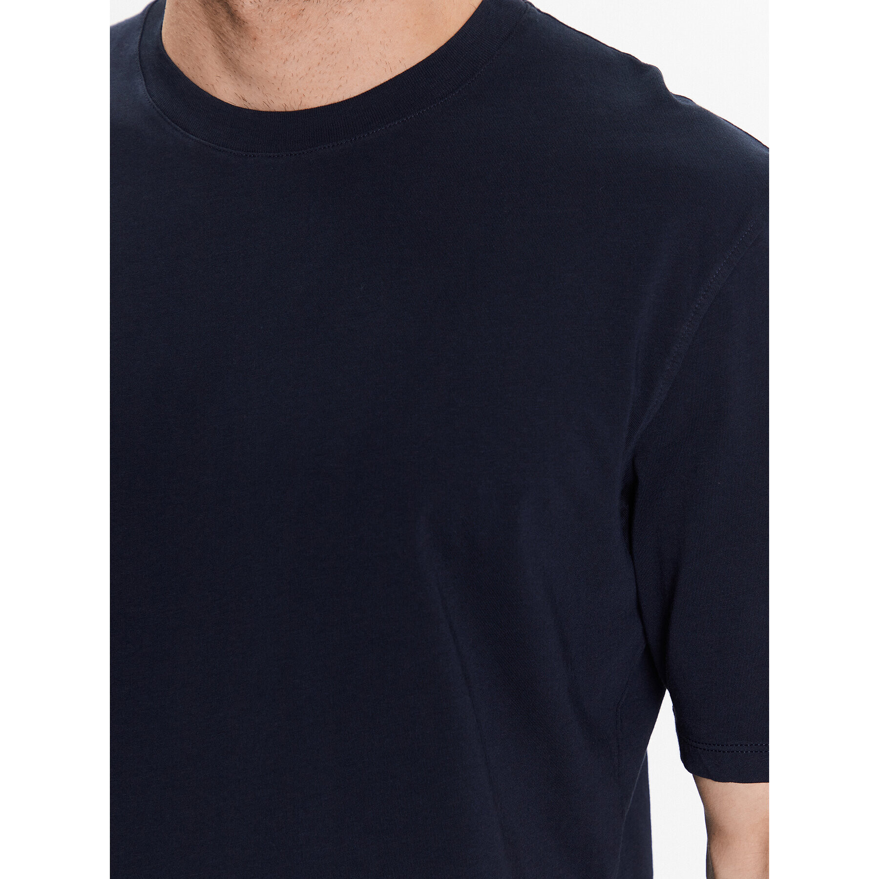 Sisley Tricou 3I1XS101J Bleumarin Regular Fit - Pled.ro