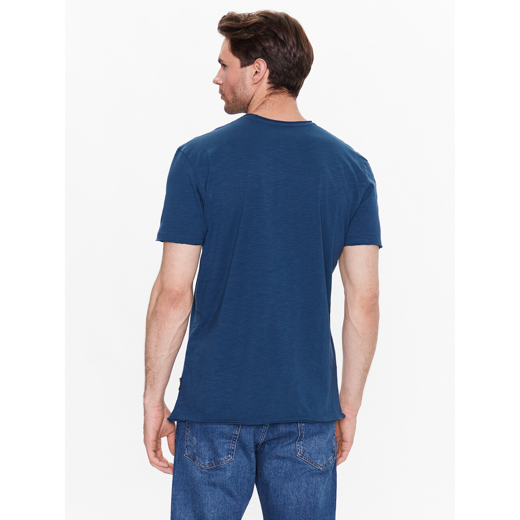 Sisley Tricou 3YR7S101K Albastru Slim Fit - Pled.ro