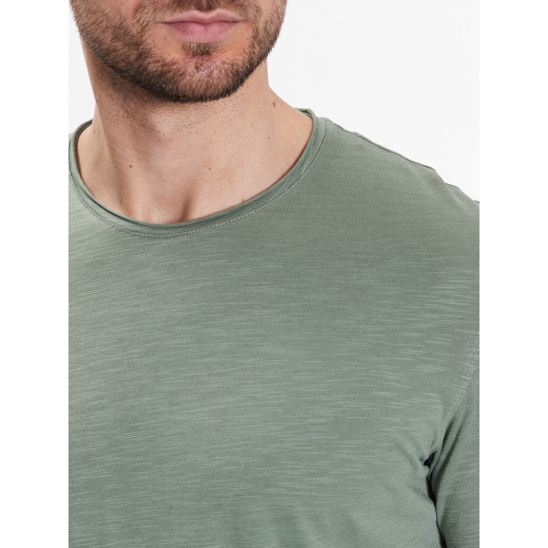 Sisley Tricou 3YR7S101K Verde Slim Fit - Pled.ro