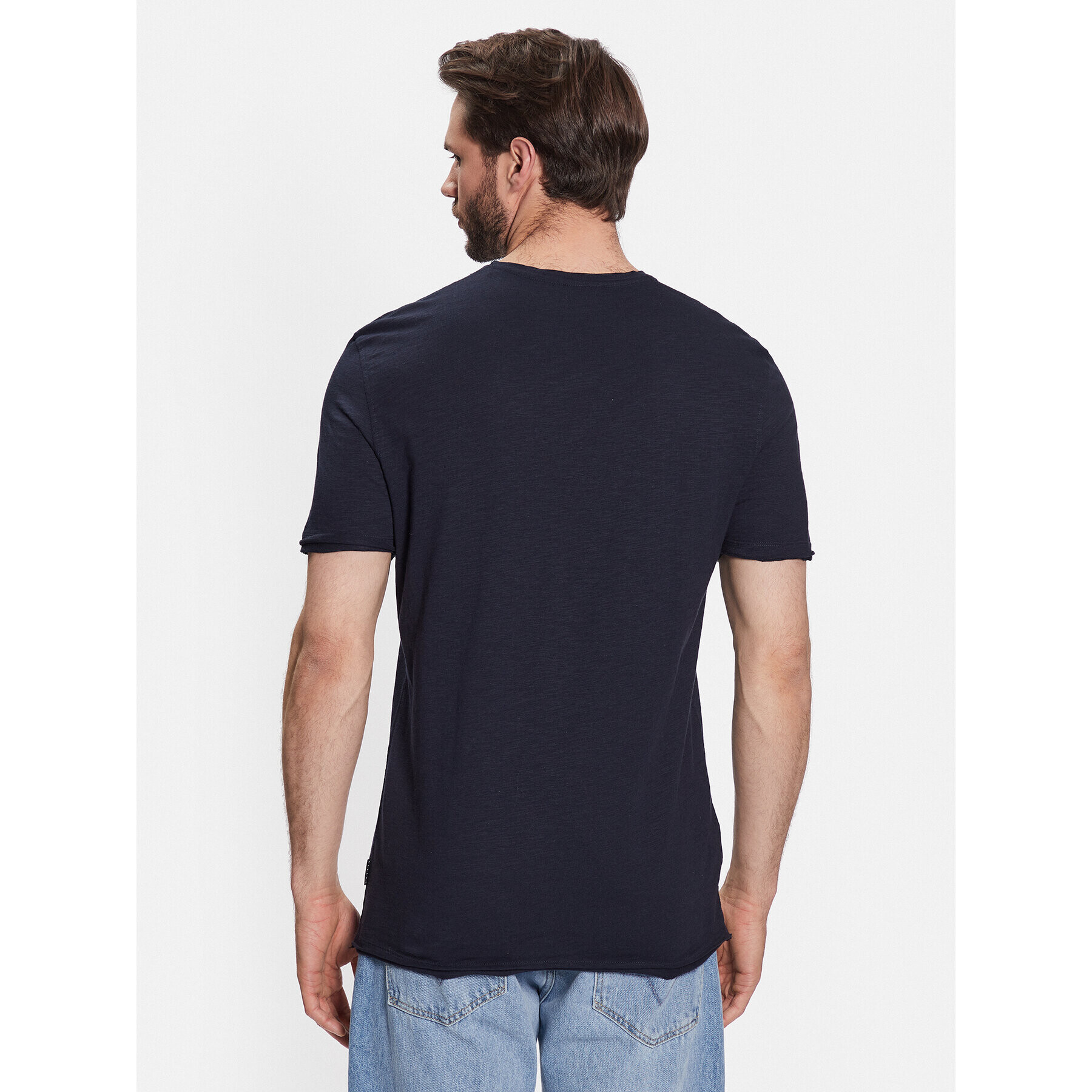 Sisley Tricou 3YR7S4001 Bleumarin Regular Fit - Pled.ro