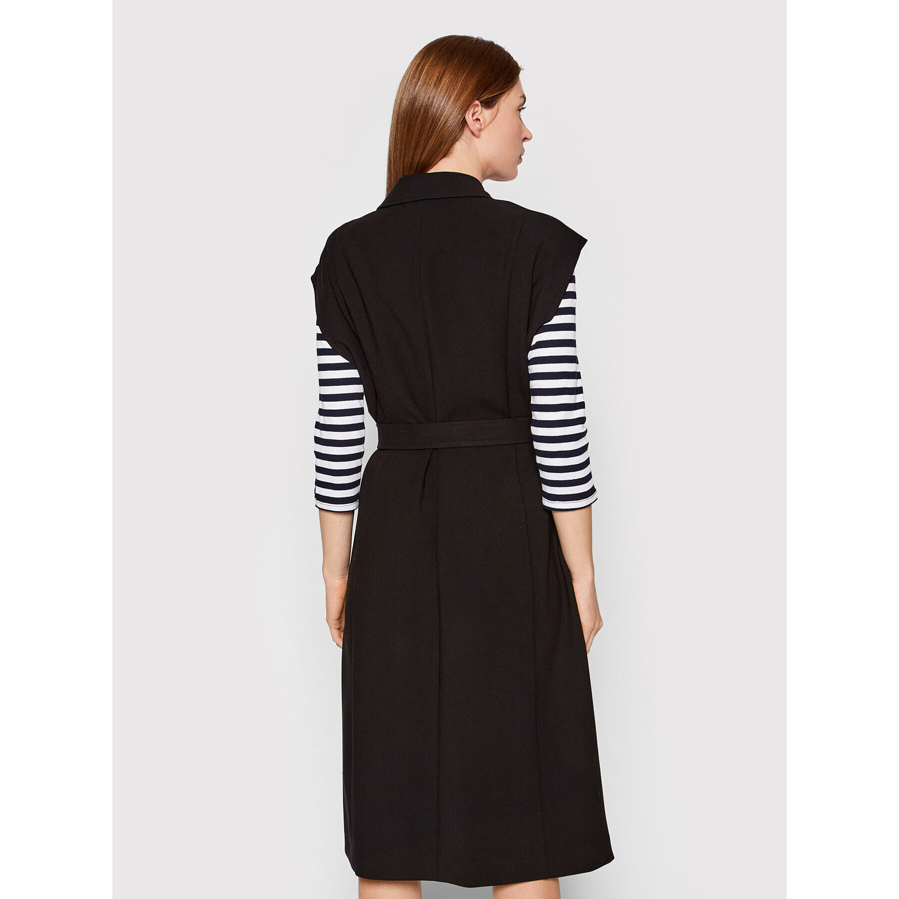 Sisley Vestă 2BFQLN004 Negru Regular Fit - Pled.ro