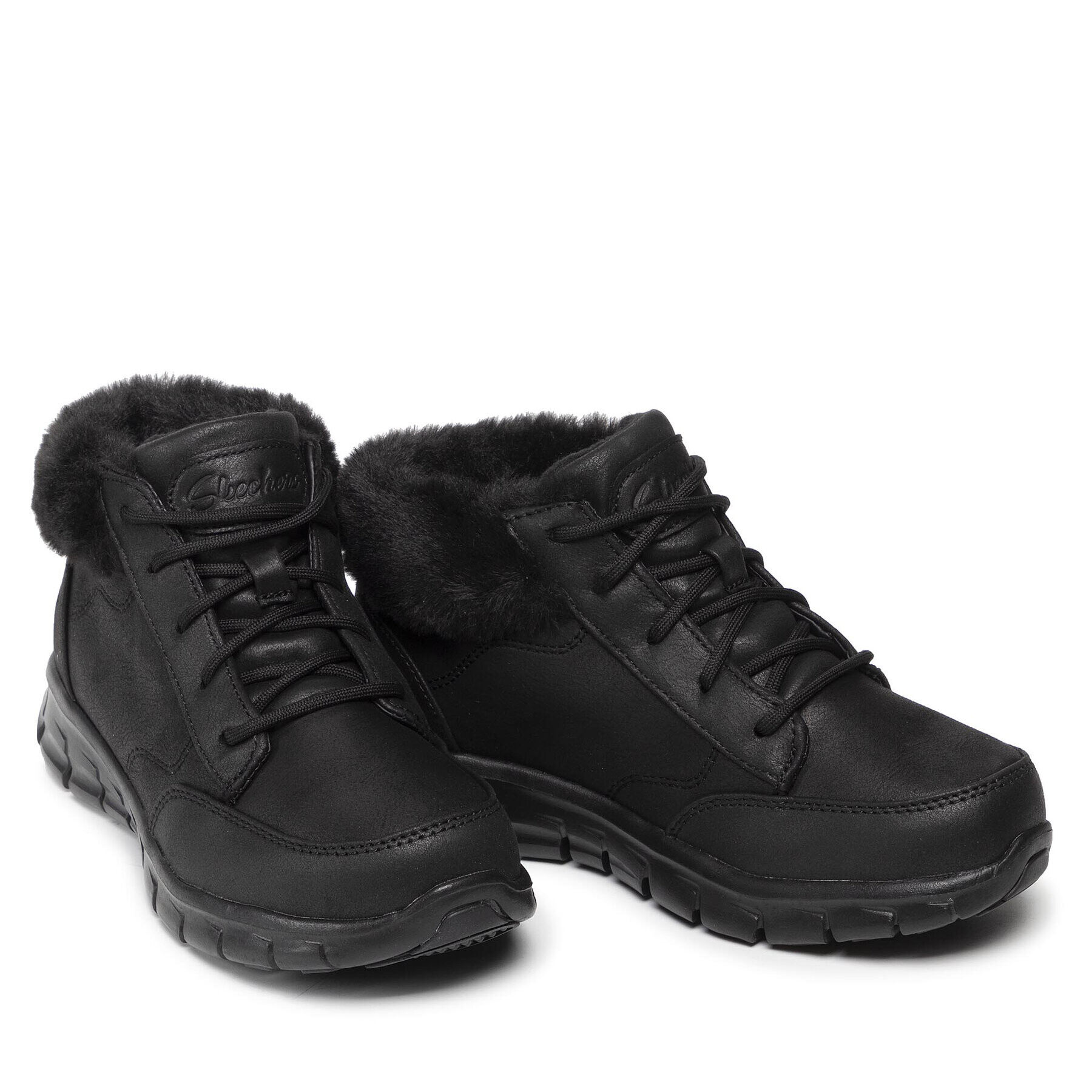 Skechers Botine Warm Seeker 167258/BBK Negru - Pled.ro