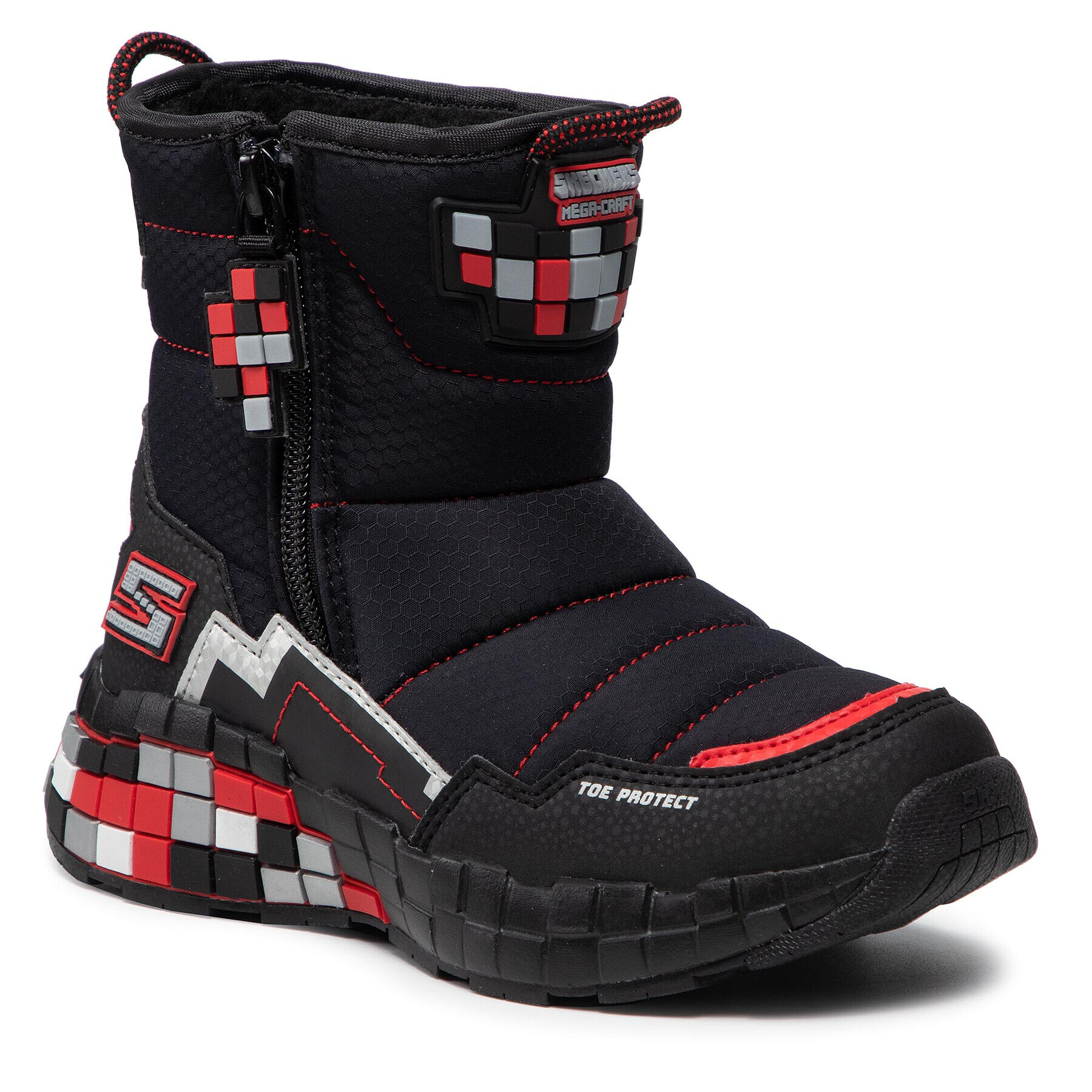 Skechers Cizme de zăpadă Cuboforce 402198L/BKRD Negru - Pled.ro